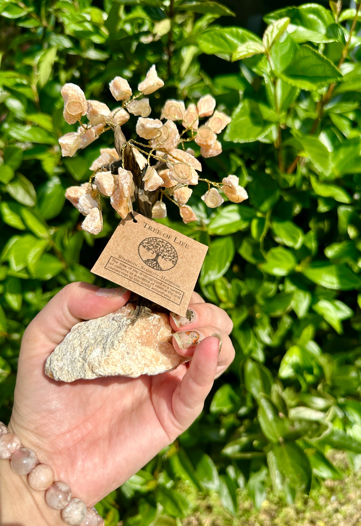 Orange Calcite Tree of Life - Energizing Crystal Decor for Harmony and Creativity in Your Living and Work Spaces