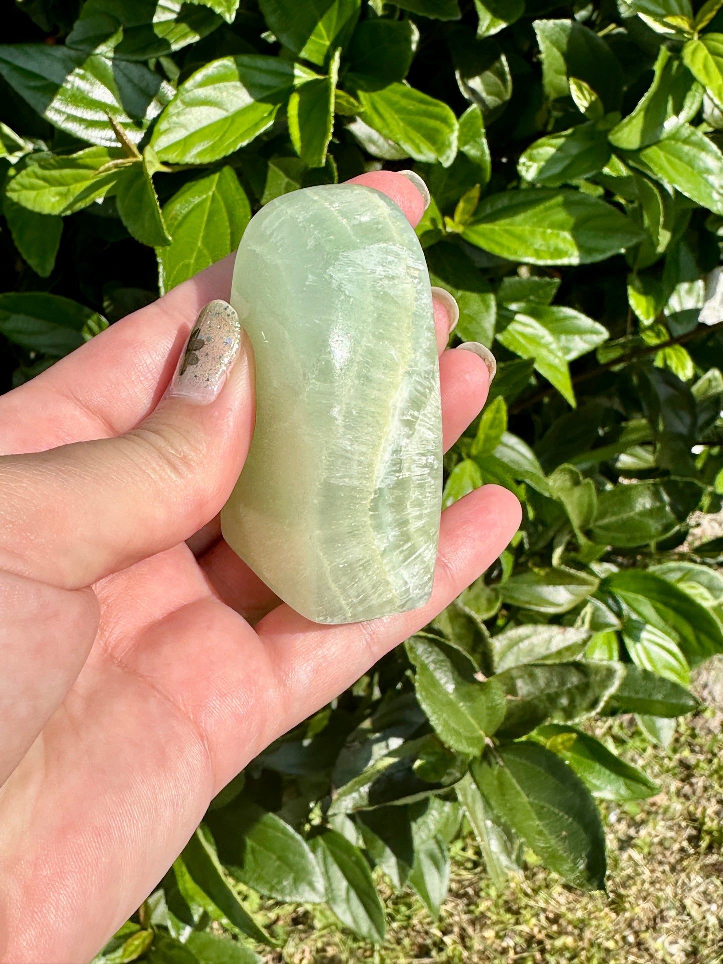 Unique Pistachio Calcite Freeform - Enhance Your Space with Natural Healing Energy, Ideal for Meditation and Home Decor