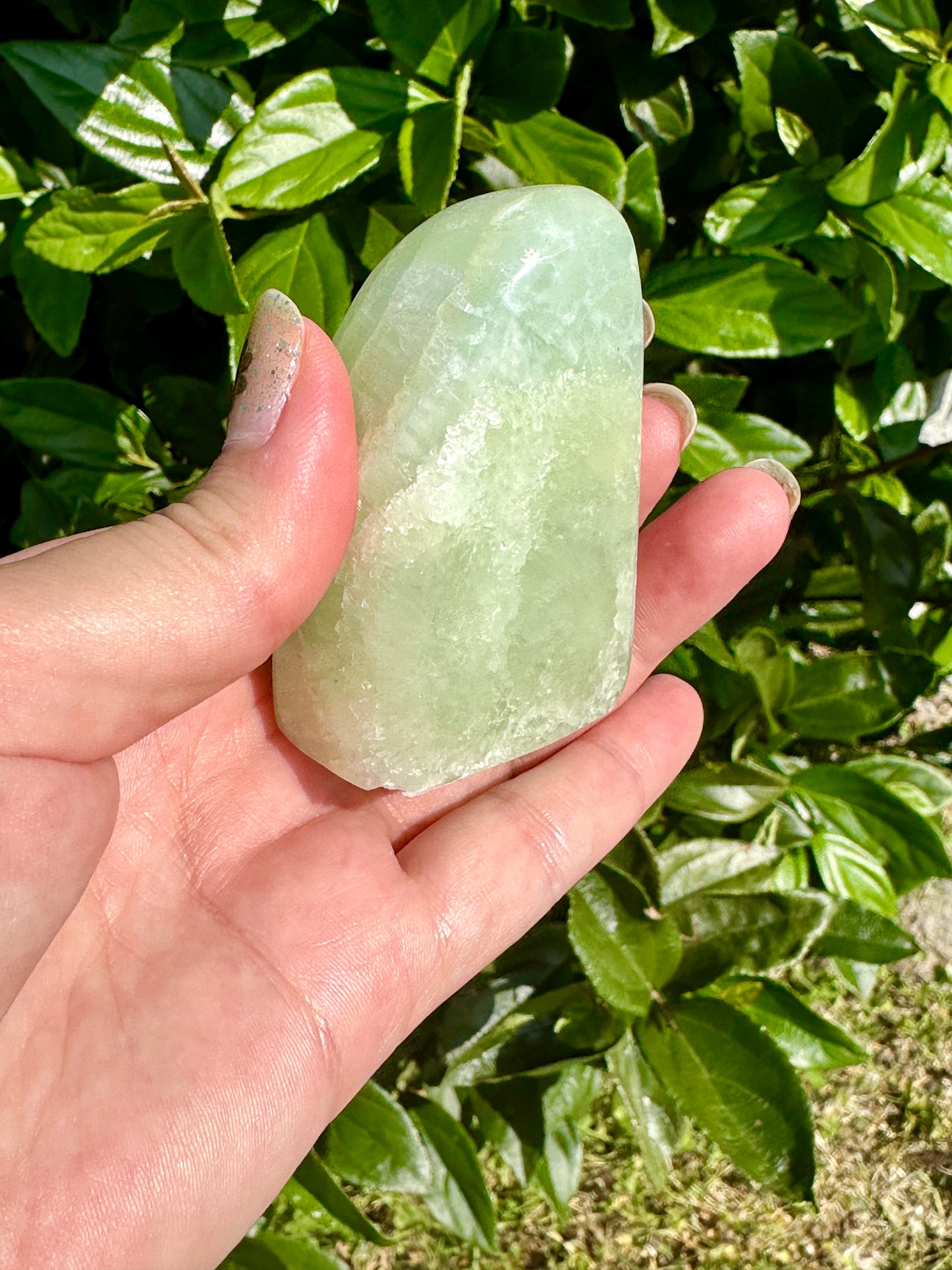 Unique Pistachio Calcite Freeform - Enhance Your Space with Natural Healing Energy, Ideal for Meditation and Home Decor