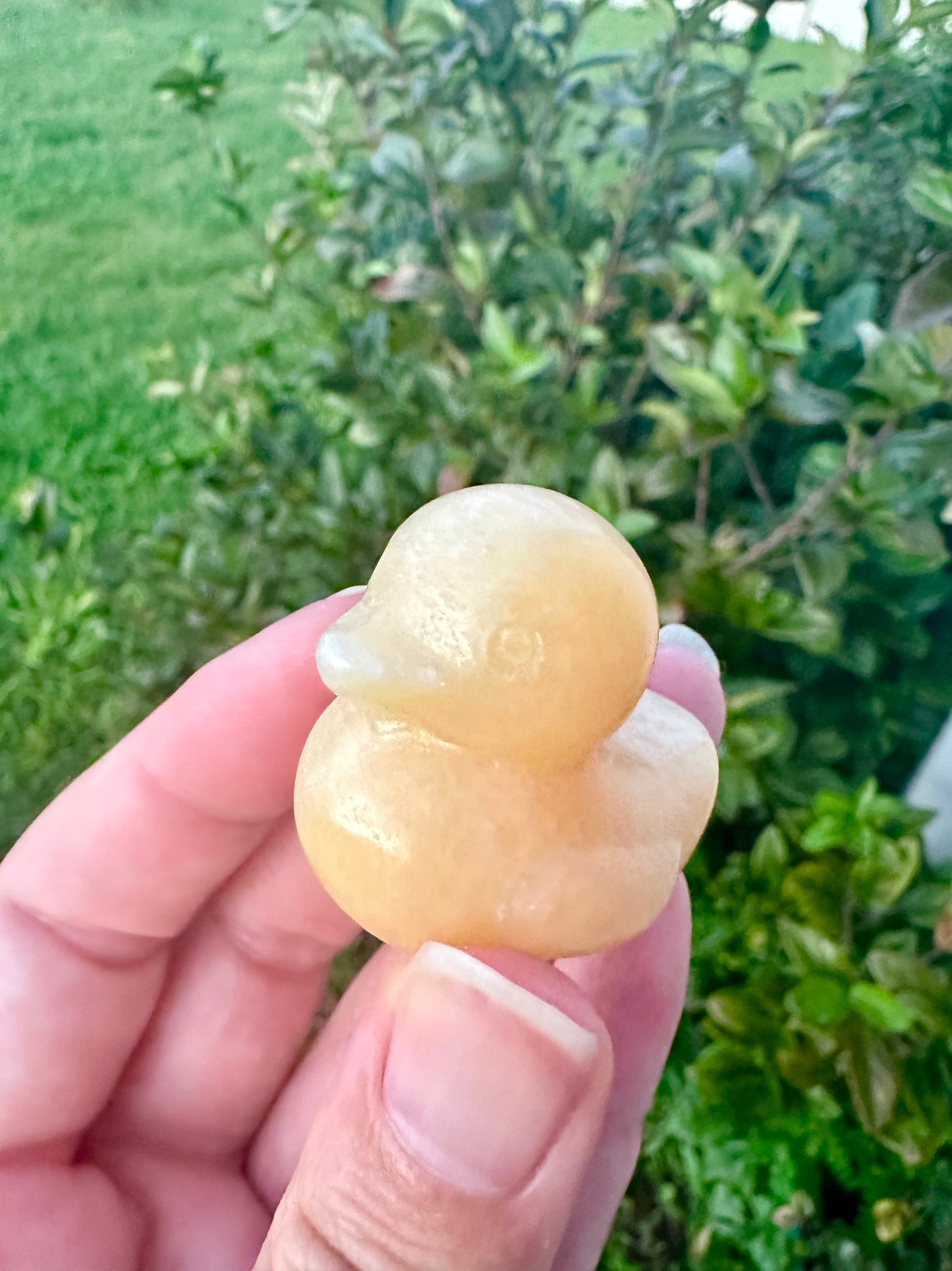 Yellow Calcite Duck Figurine, Healing Crystal Animal Sculpture, Unique Yellow Calcite Decor, Spiritual Gift for Crystal Lovers, Duck Statue