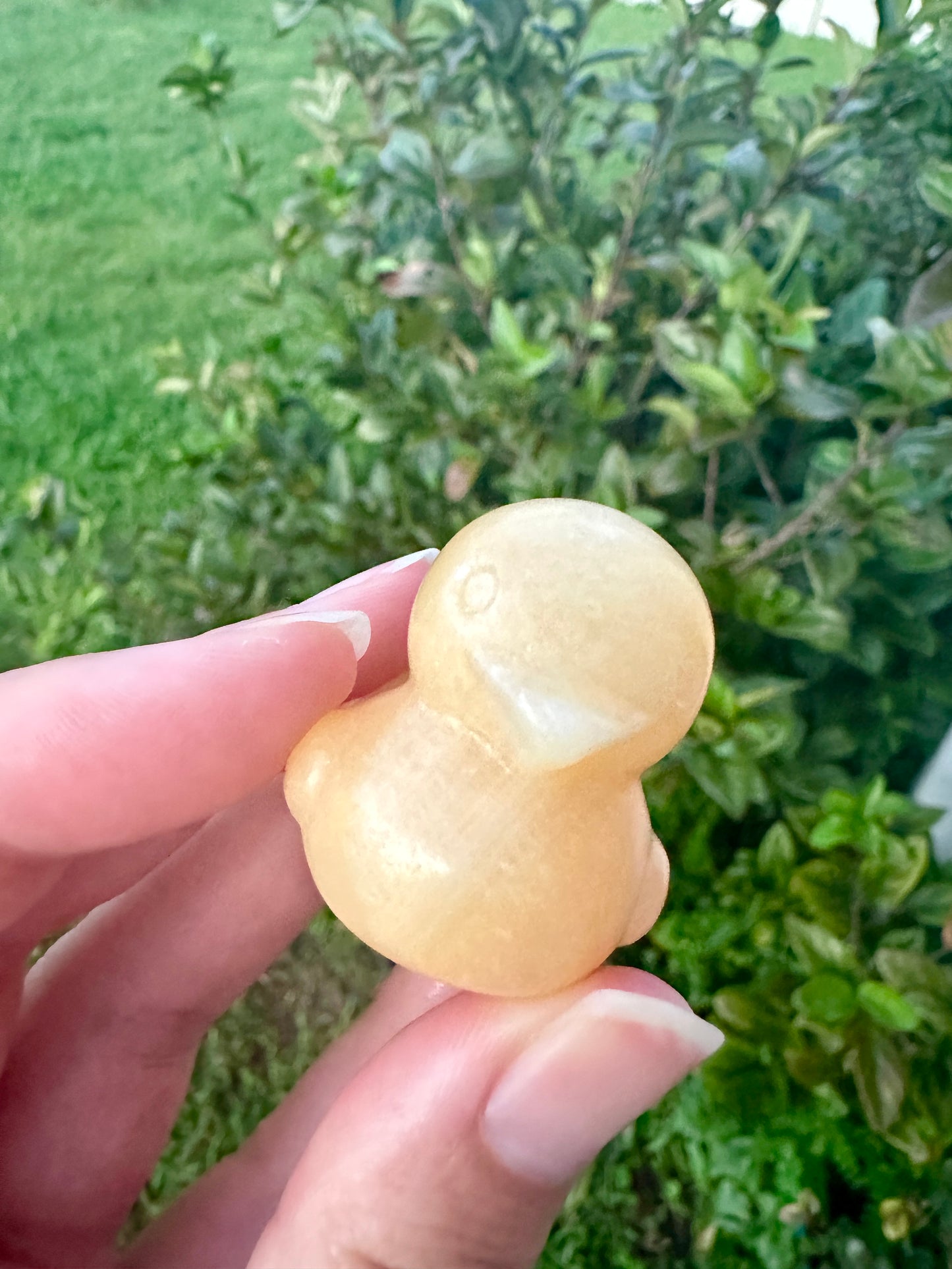 Yellow Calcite Duck Figurine, Healing Crystal Animal Sculpture, Unique Yellow Calcite Decor, Spiritual Gift for Crystal Lovers, Duck Statue