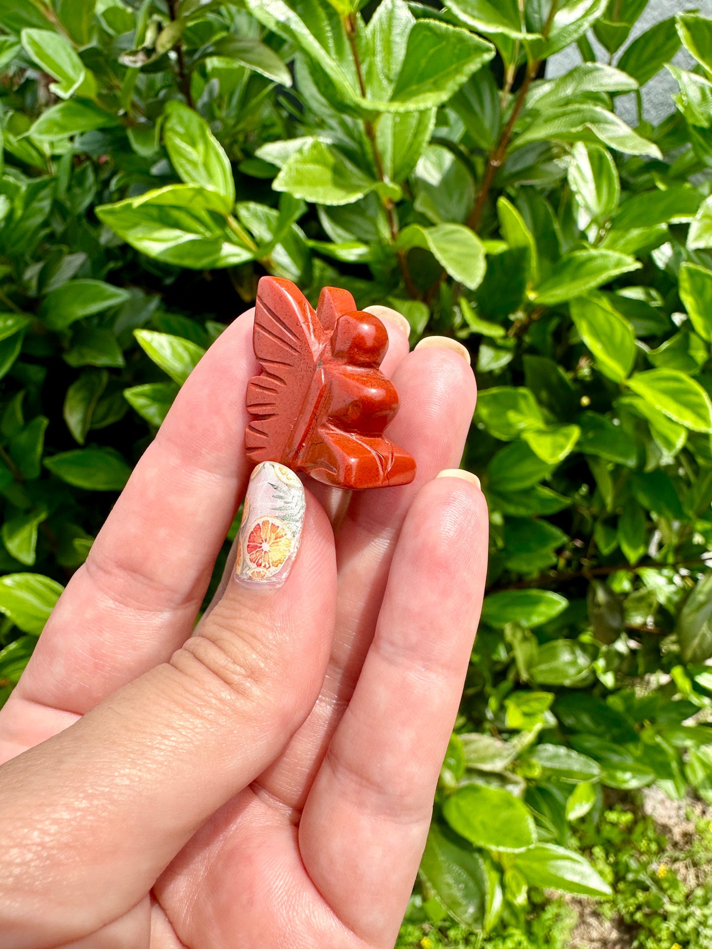 Red Jasper Fairy Carving - Unique Handcrafted Gemstone Fairy, Spiritual Decor and Healing Crystal for Home