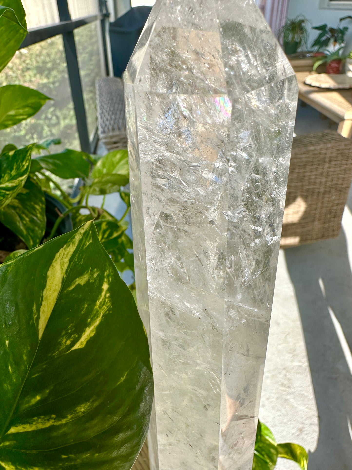 Radiant Clear Quartz Crystal Tower - Large Points for Home Decor and Healing