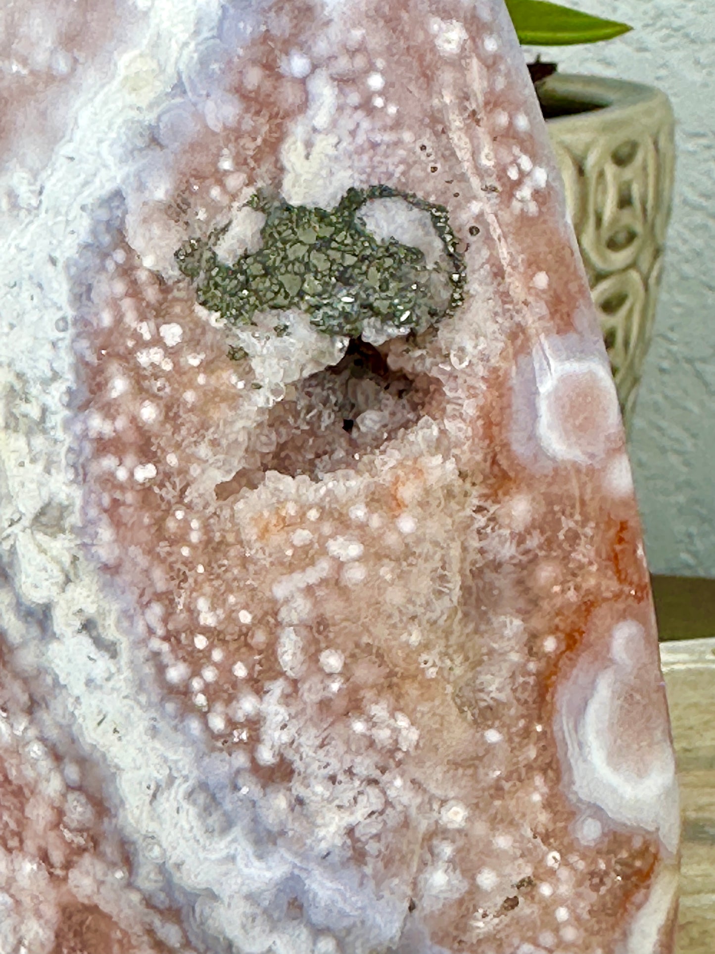 Pink Amethyst with Pyrite Inclusions - Freeform