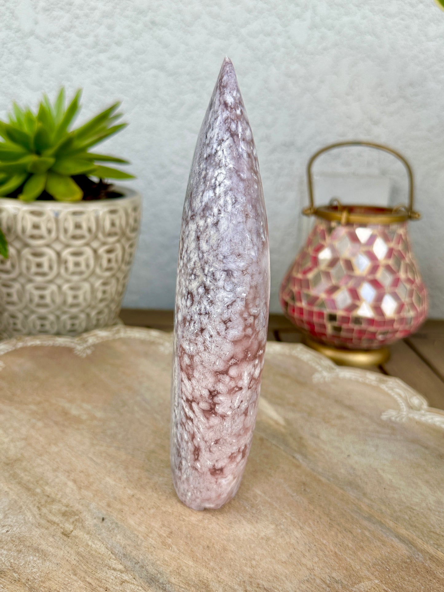 Pink Amethyst with Pyrite Inclusions - Freeform