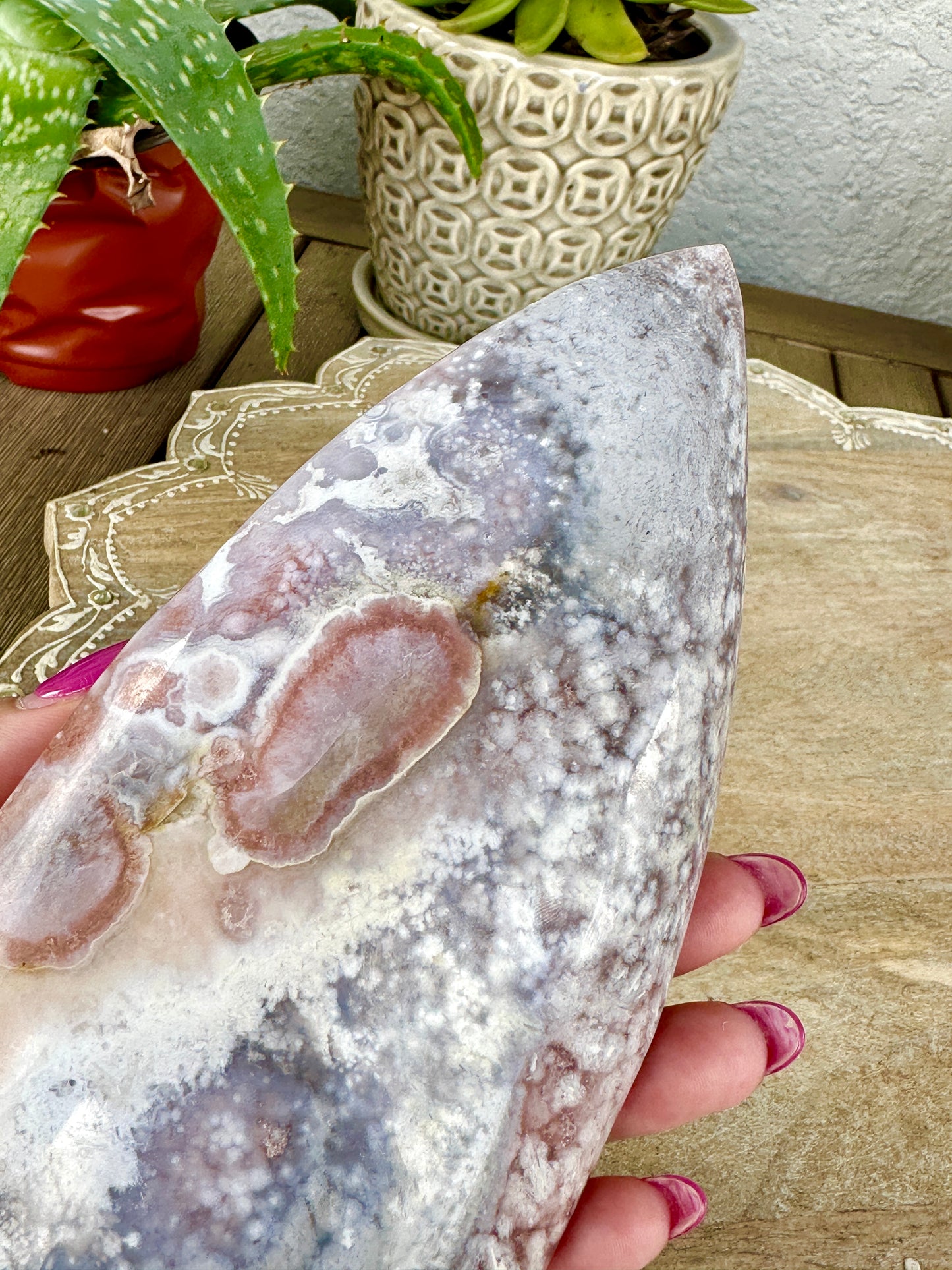 Pink Amethyst with Pyrite Inclusions - Freeform