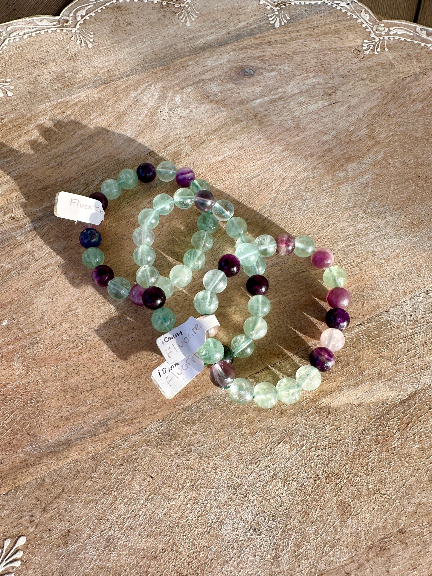 Radiant Fluorite 10mm Beaded Bracelet