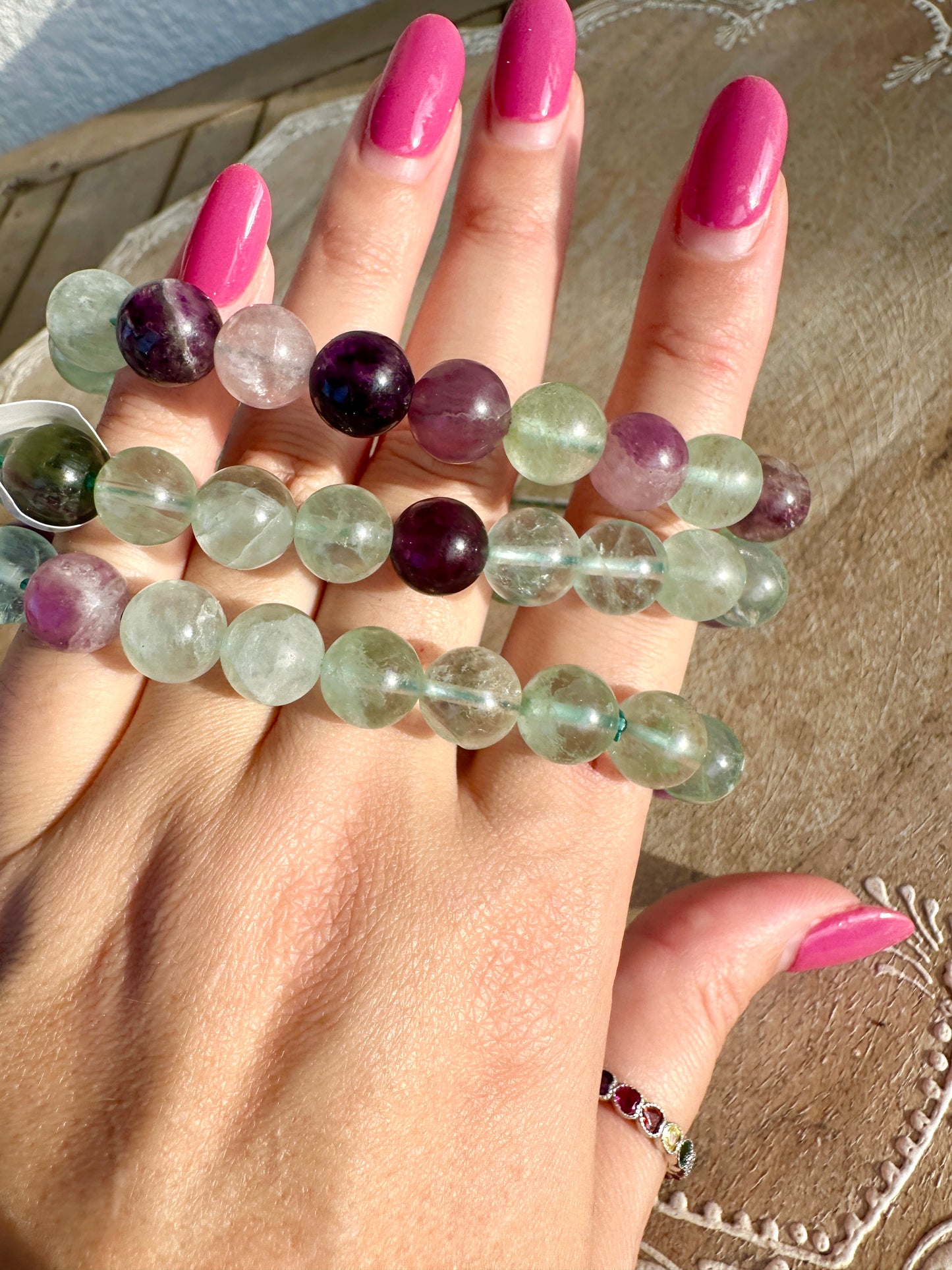 Radiant Fluorite 10mm Beaded Bracelet