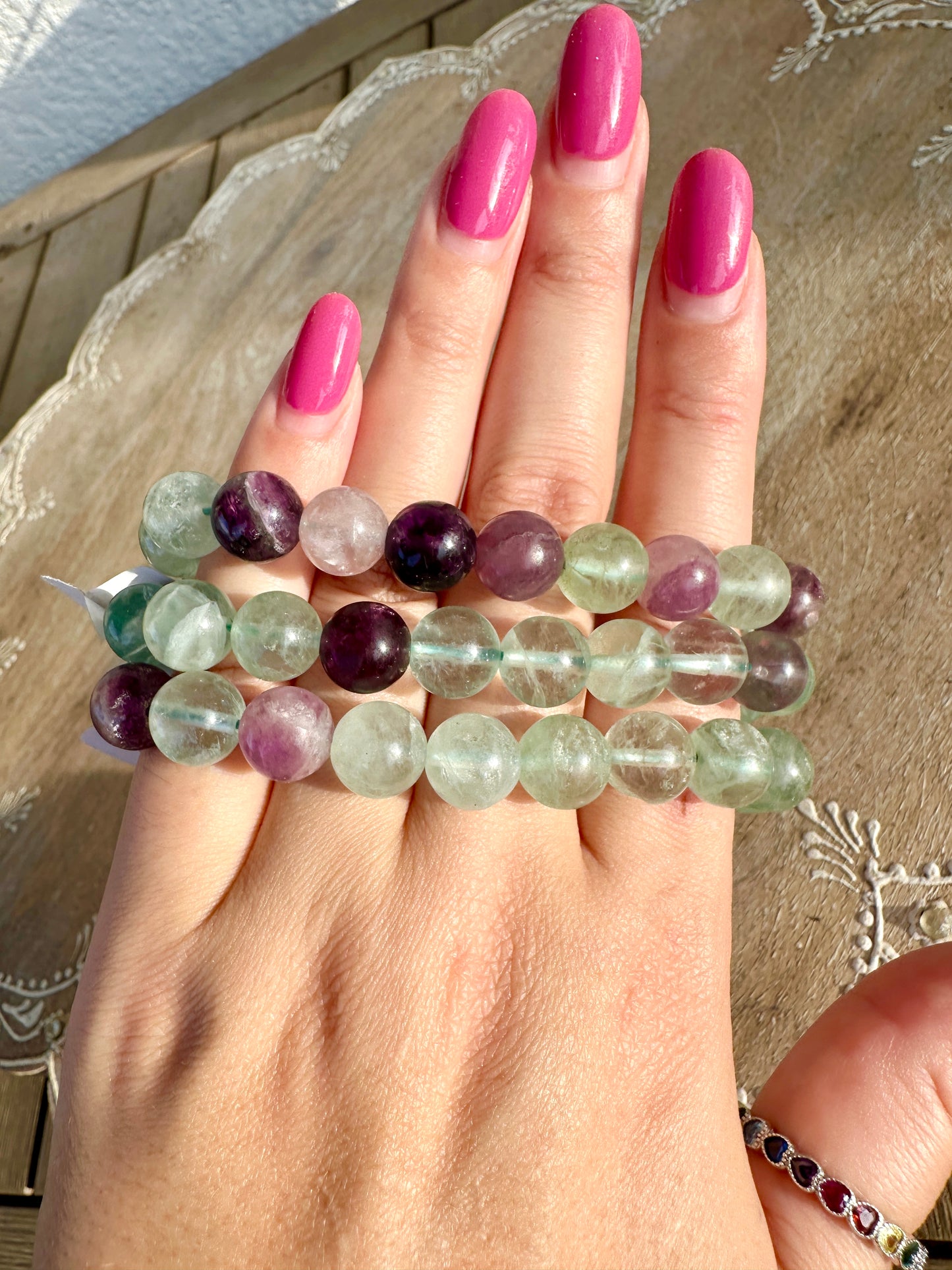 Radiant Fluorite 10mm Beaded Bracelet