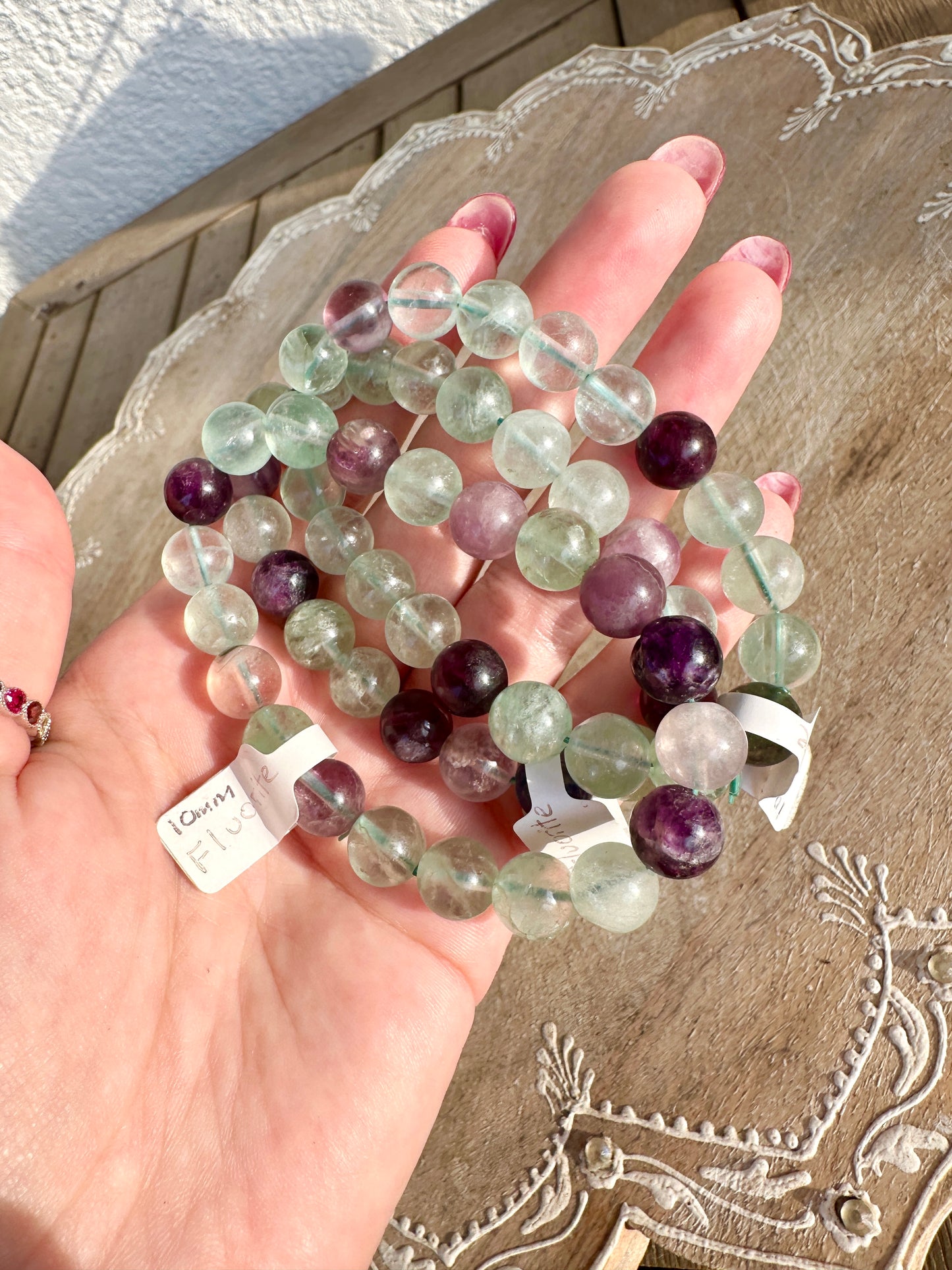 Radiant Fluorite 10mm Beaded Bracelet