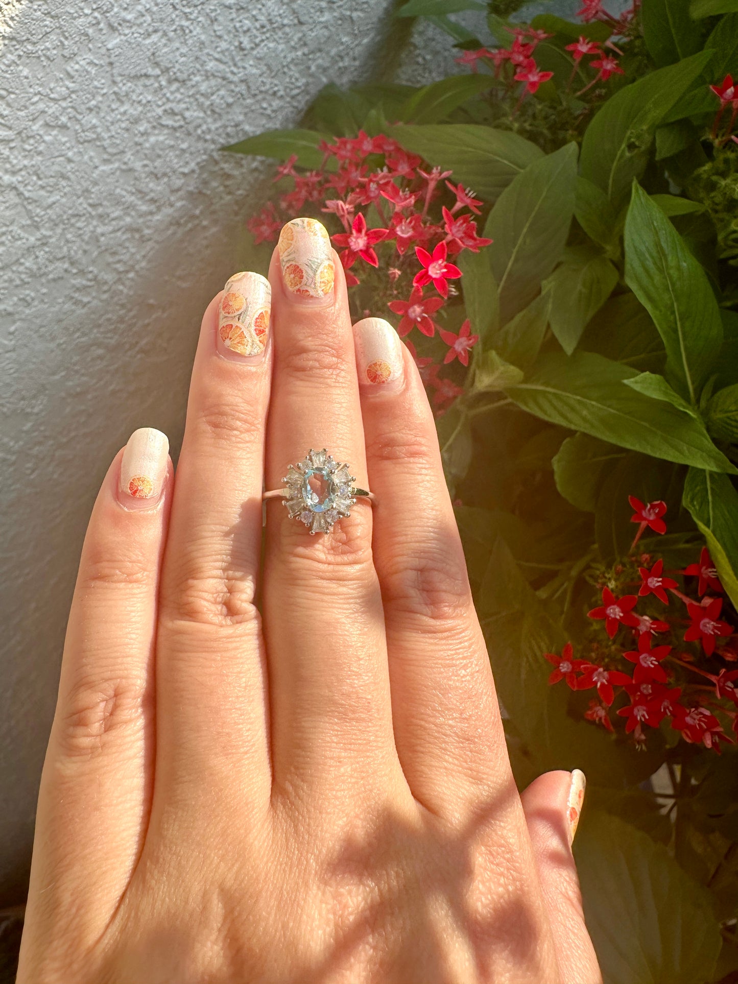Aquamarine Adjustable Sterling Silver Ring, Elegant Blue Gemstone Ring, Perfect Gift for Her, March Birthstone Jewelry, Unique Handmade Ring