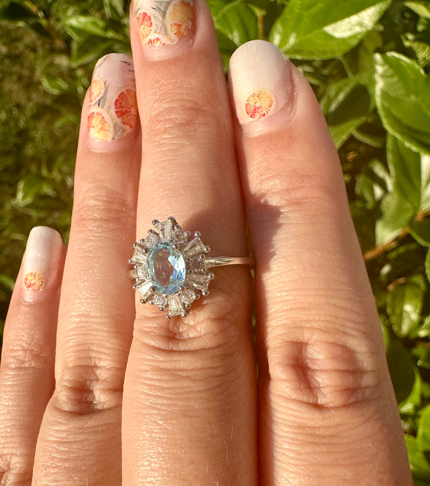 Aquamarine Adjustable Sterling Silver Ring, Elegant Blue Gemstone Ring, Perfect Gift for Her, March Birthstone Jewelry, Unique Handmade Ring
