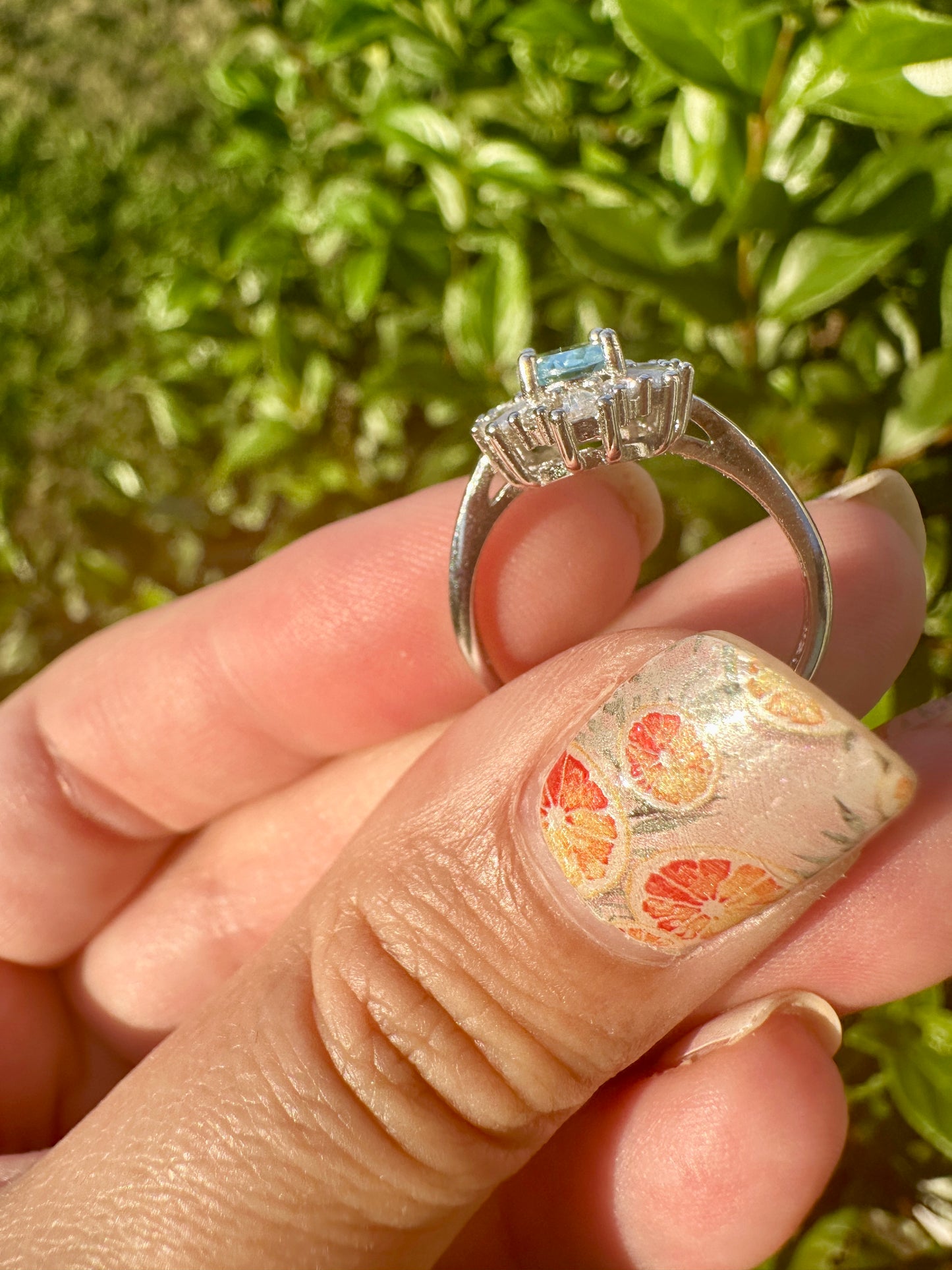 Aquamarine Adjustable Sterling Silver Ring, Elegant Blue Gemstone Ring, Perfect Gift for Her, March Birthstone Jewelry, Unique Handmade Ring