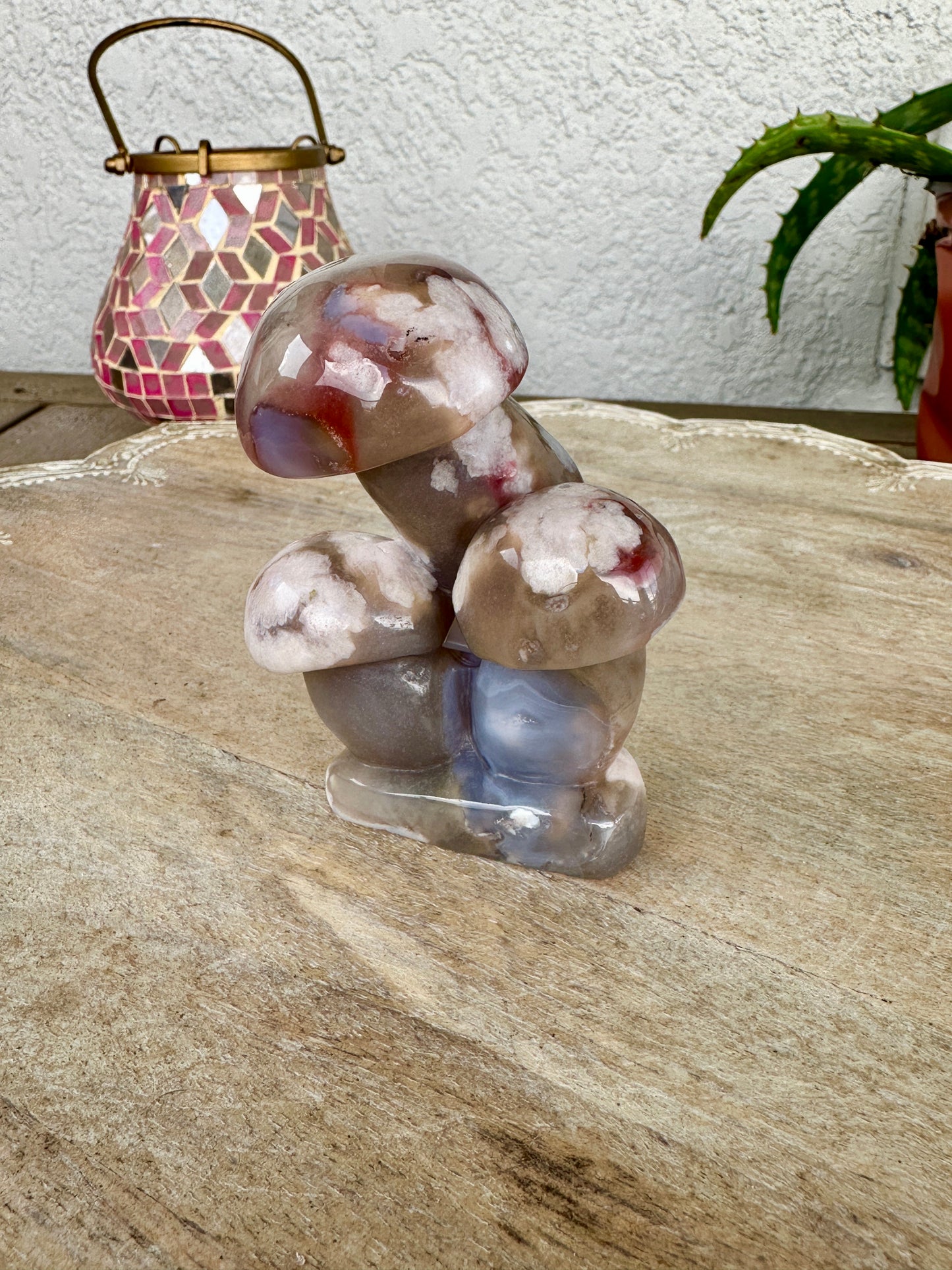 Flower Agate - Mushrooms