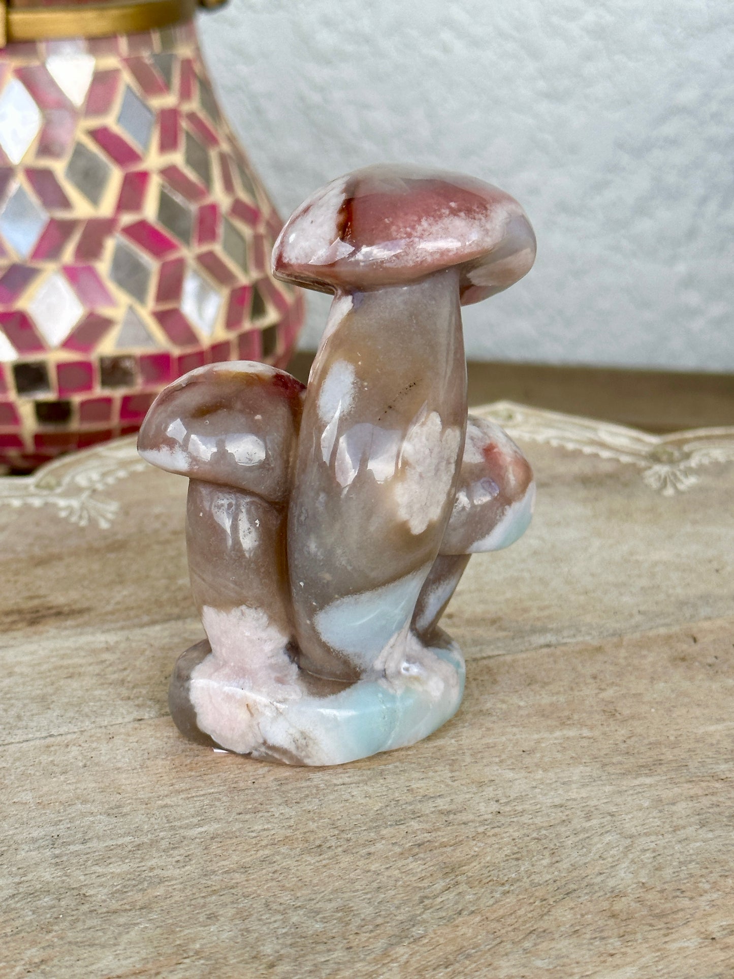 Flower Agate - Mushrooms