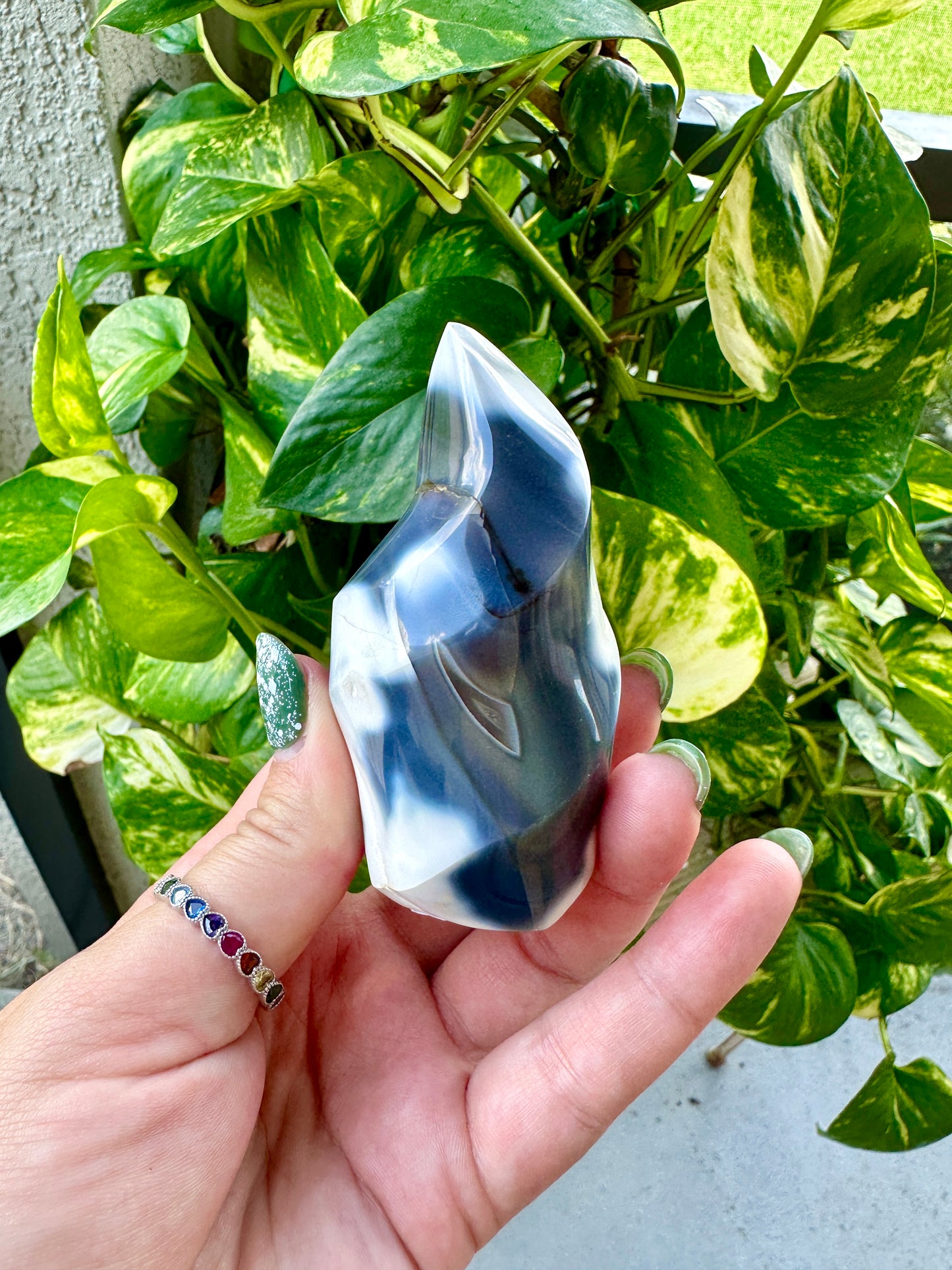 Orca Agate Flame - A Beacon of Healing and Inner Peace