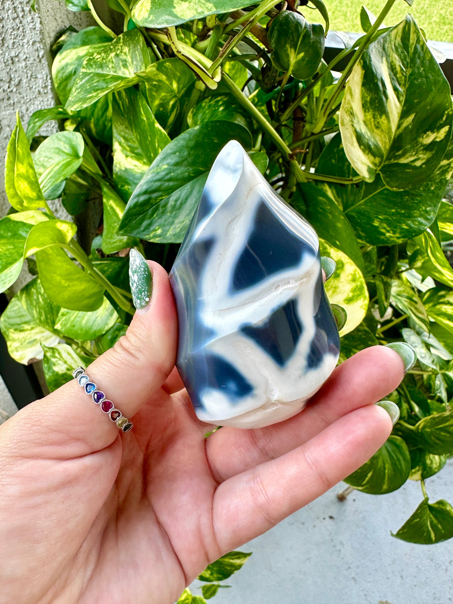 Orca Agate Flame - A Beacon of Healing and Inner Peace