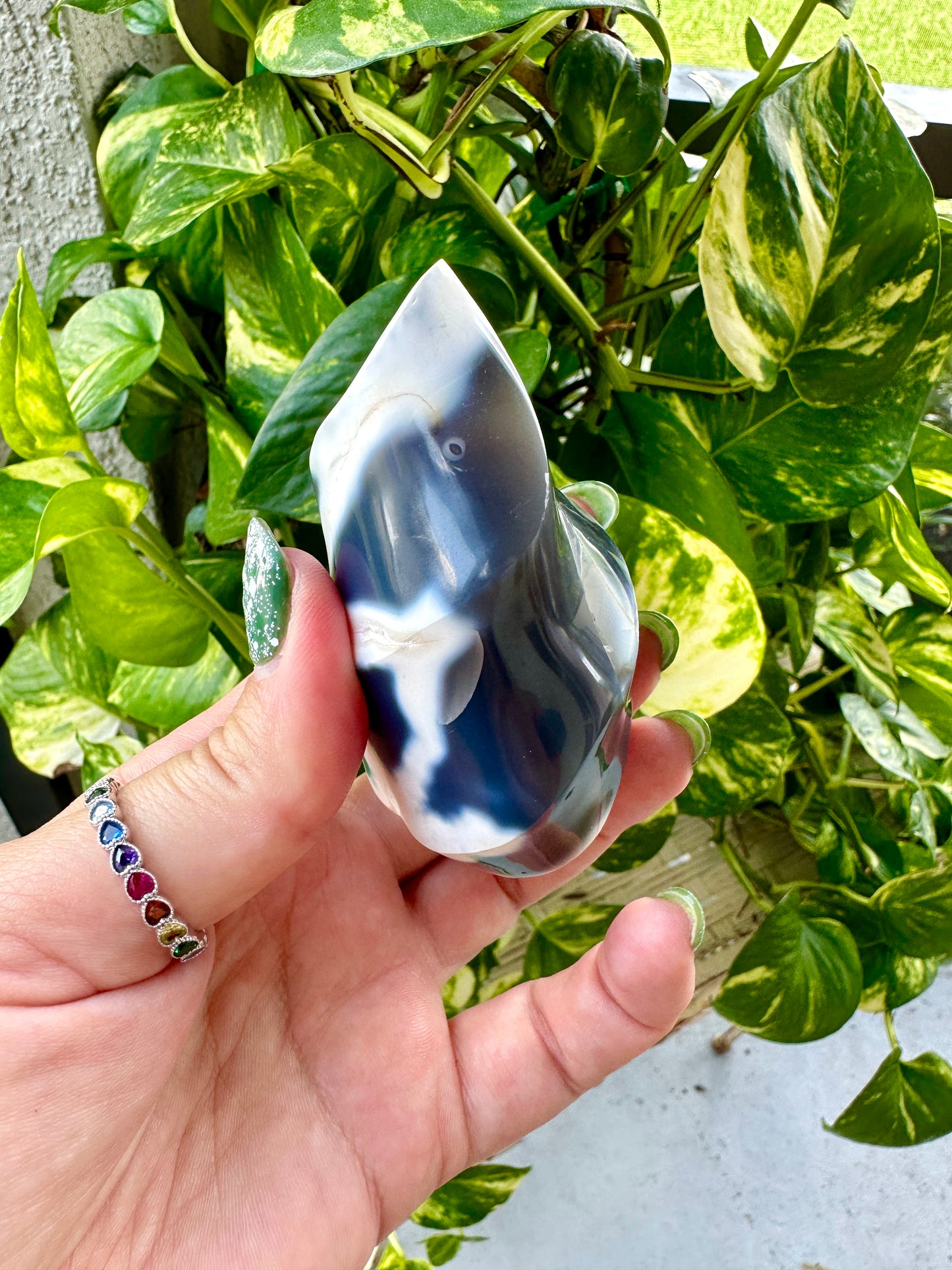Orca Agate Flame - A Beacon of Healing and Inner Peace