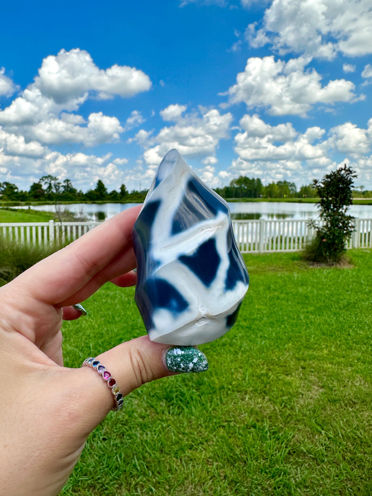 Orca Agate Flame - A Beacon of Healing and Inner Peace