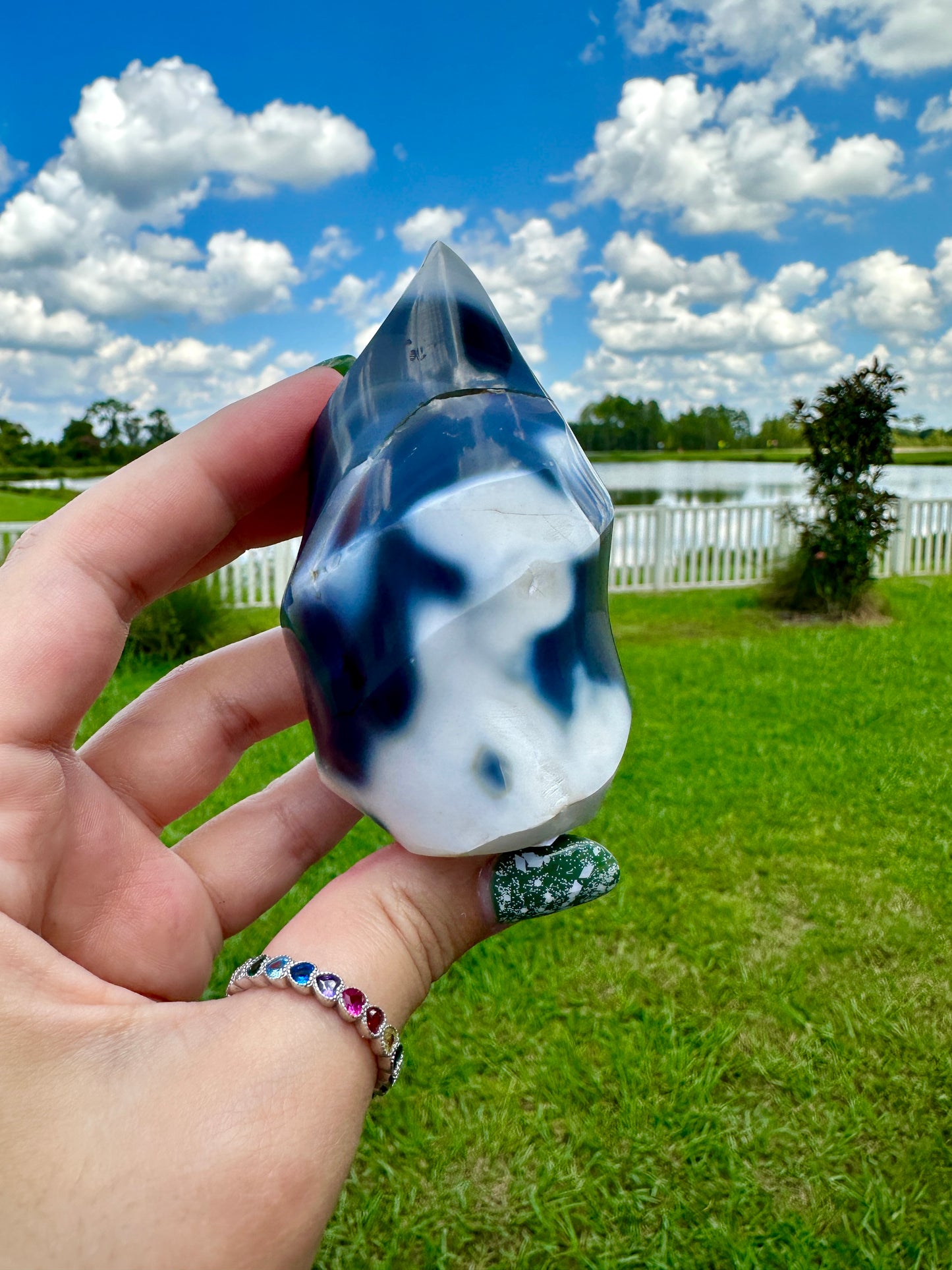 Orca Agate Flame - A Beacon of Healing and Inner Peace
