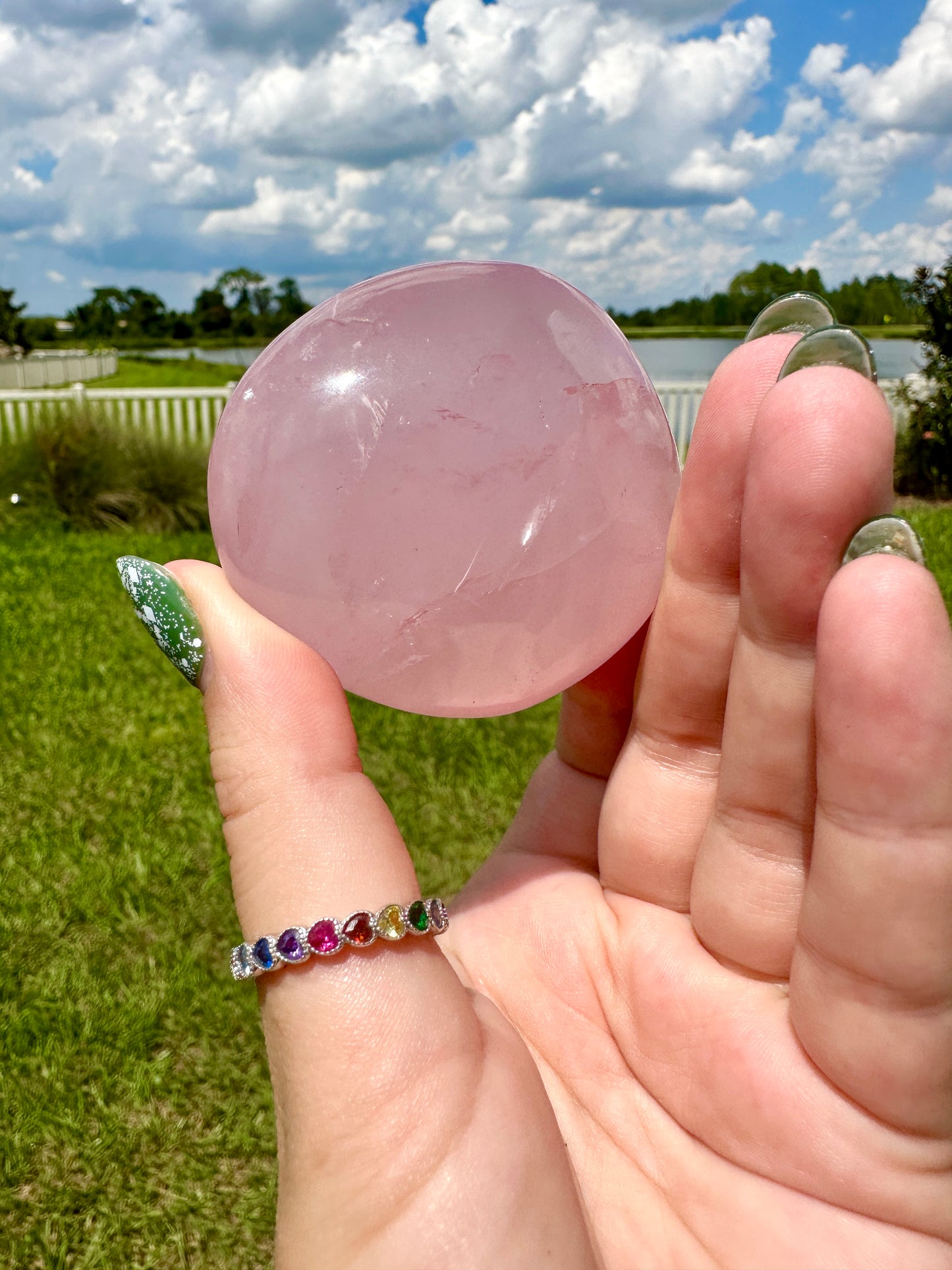 Rose Quartz - Palm