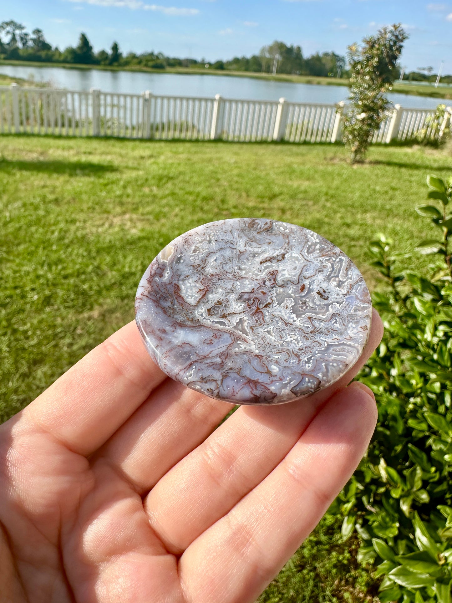Stunning Ocean Jasper Bowl - Unique Decorative Piece for Home or Office, Enhance Your Space with Natural Earthy Tones