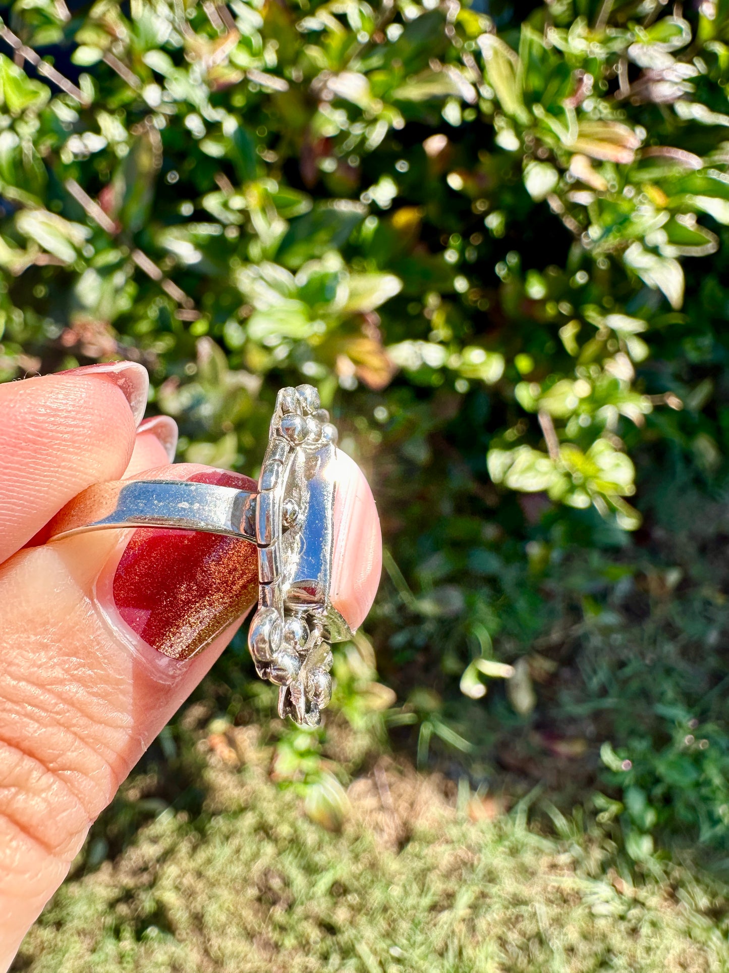 Sterling Silver Queen Conch Shell Ring, Size 10 Handmade Natural Shell Jewelry, Unique Boho Ring, Gift for Women or Men