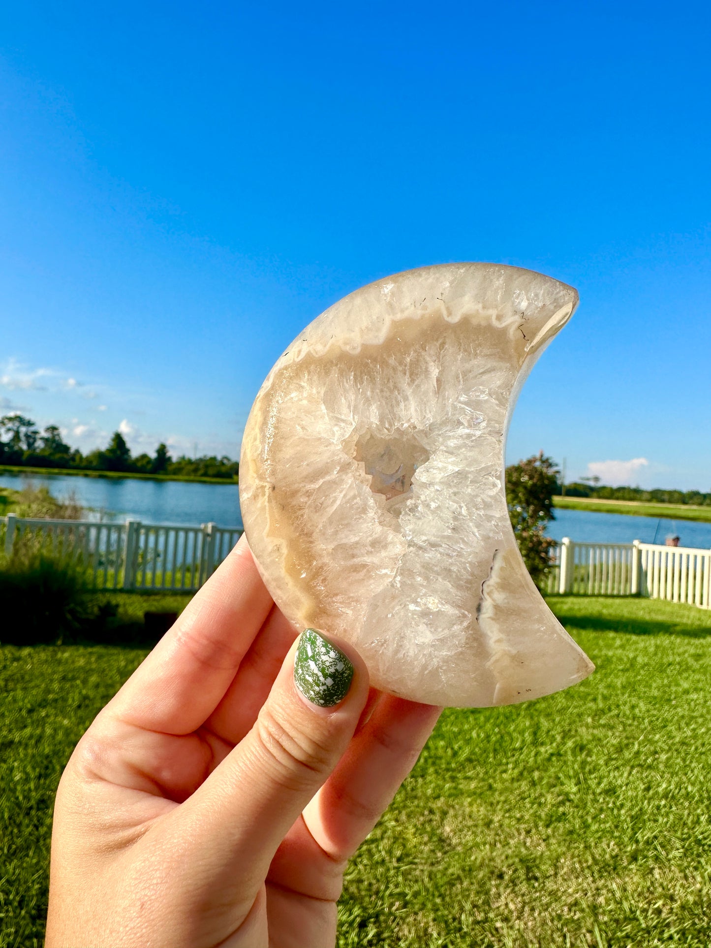 Agate - Druzy Moon
