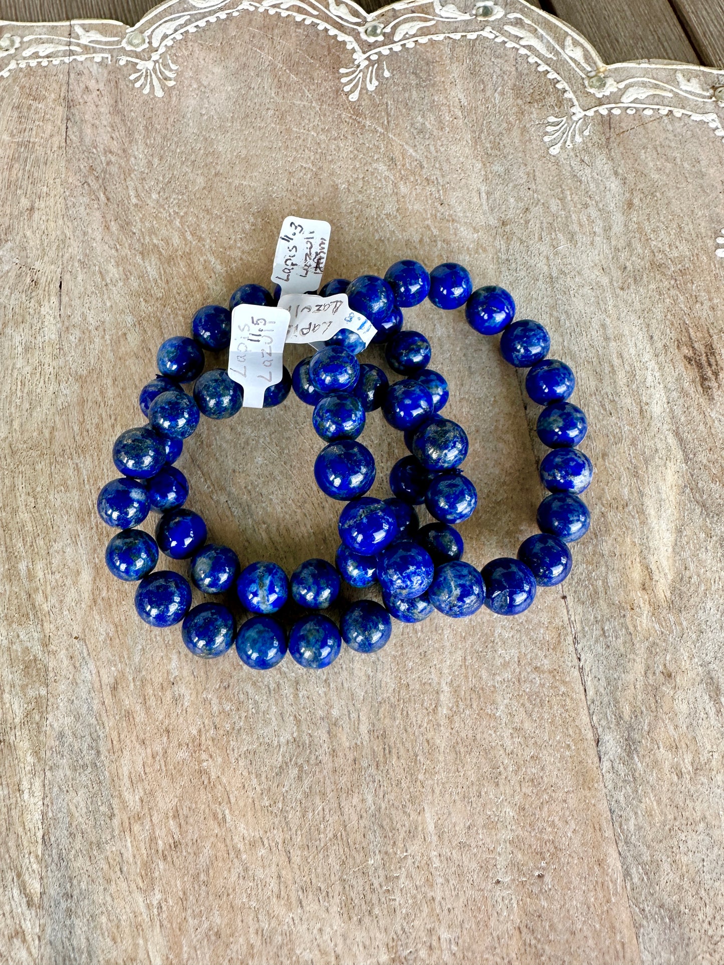 Lapis Lazuli Bracelet 11.3mm: Majestic Deep Blue Beads, Wisdom & Truth Enhancer, Luxurious Accessory for Spiritual Connection