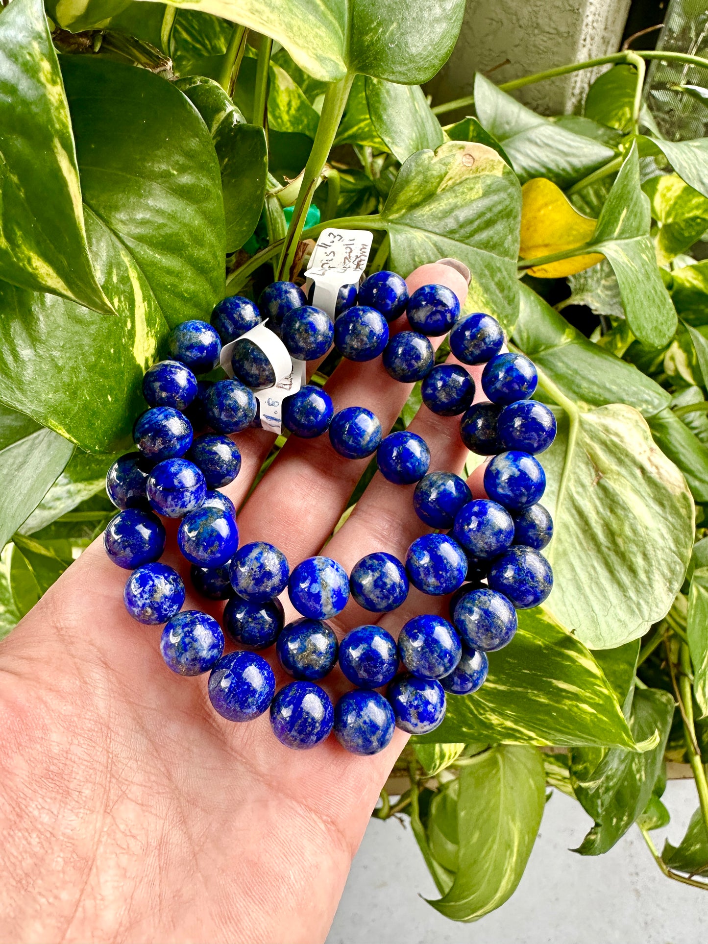 Lapis Lazuli Bracelet 11.3mm: Majestic Deep Blue Beads, Wisdom & Truth Enhancer, Luxurious Accessory for Spiritual Connection
