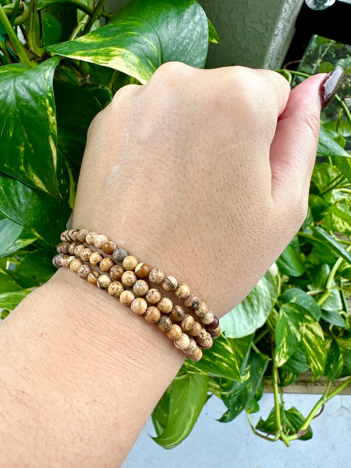 Picture Jasper - Bracelet - 4mm