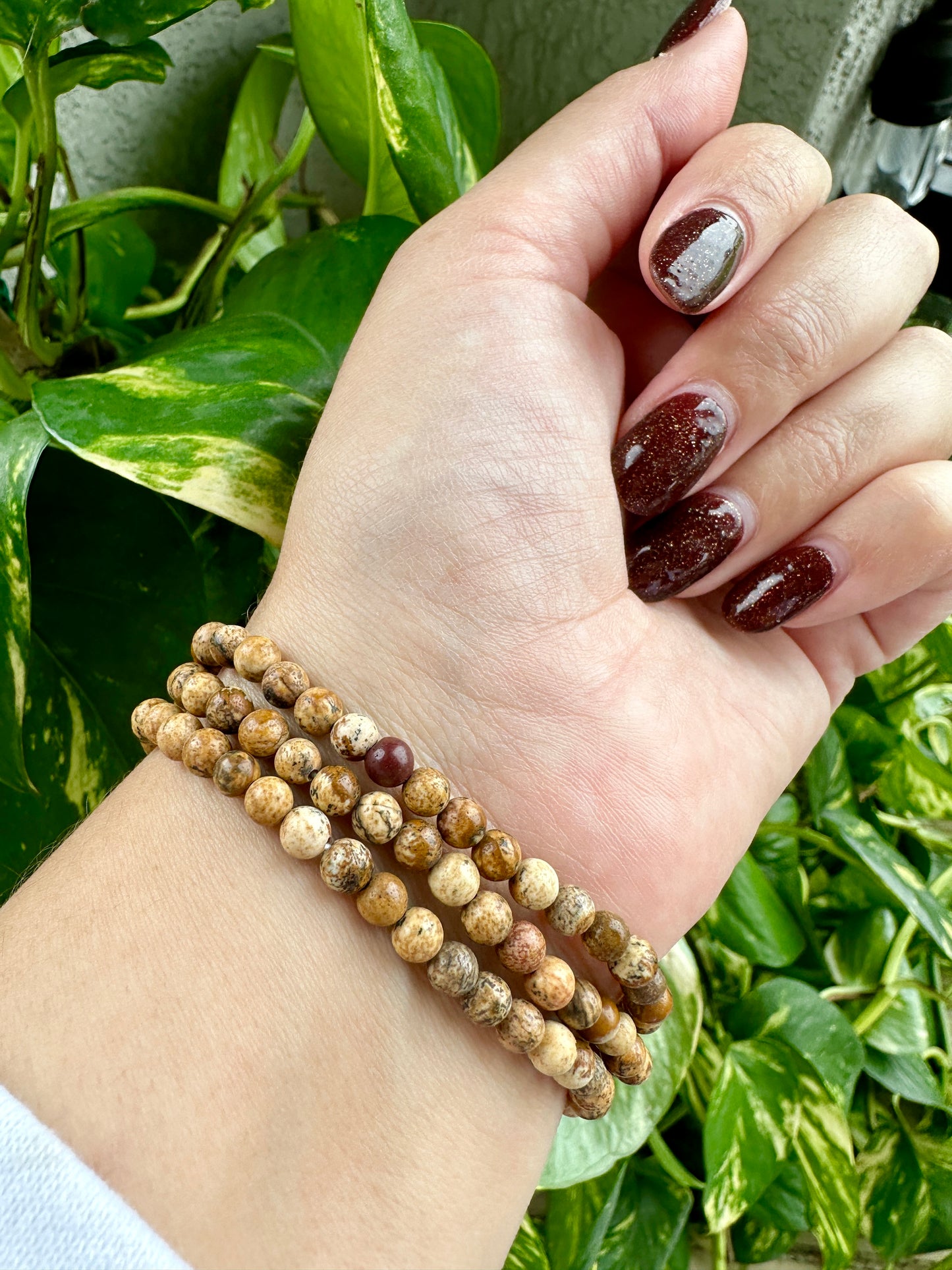 Picture Jasper - Bracelet - 4mm