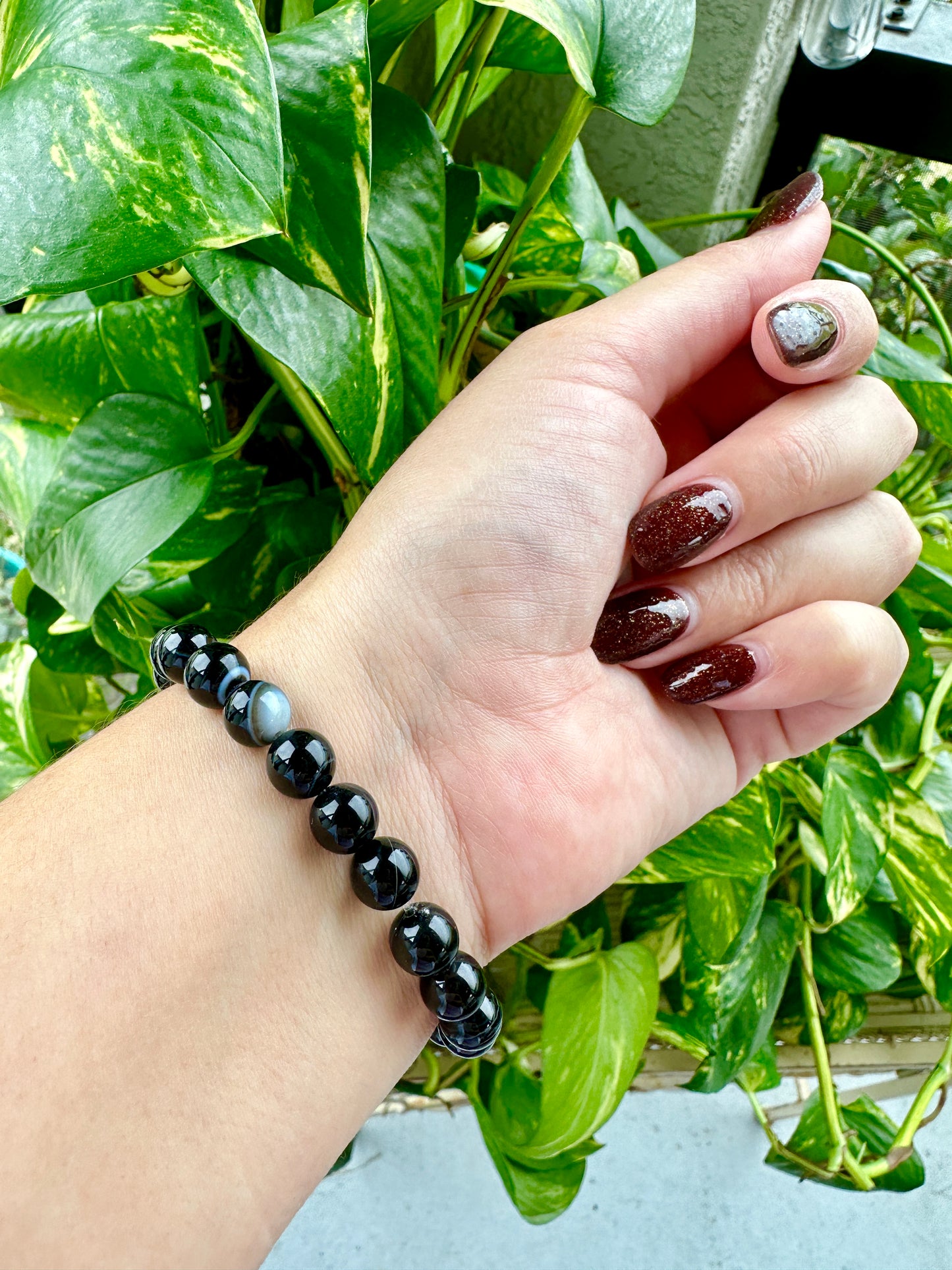 Black Sardonyx - Bracelet - 8mm