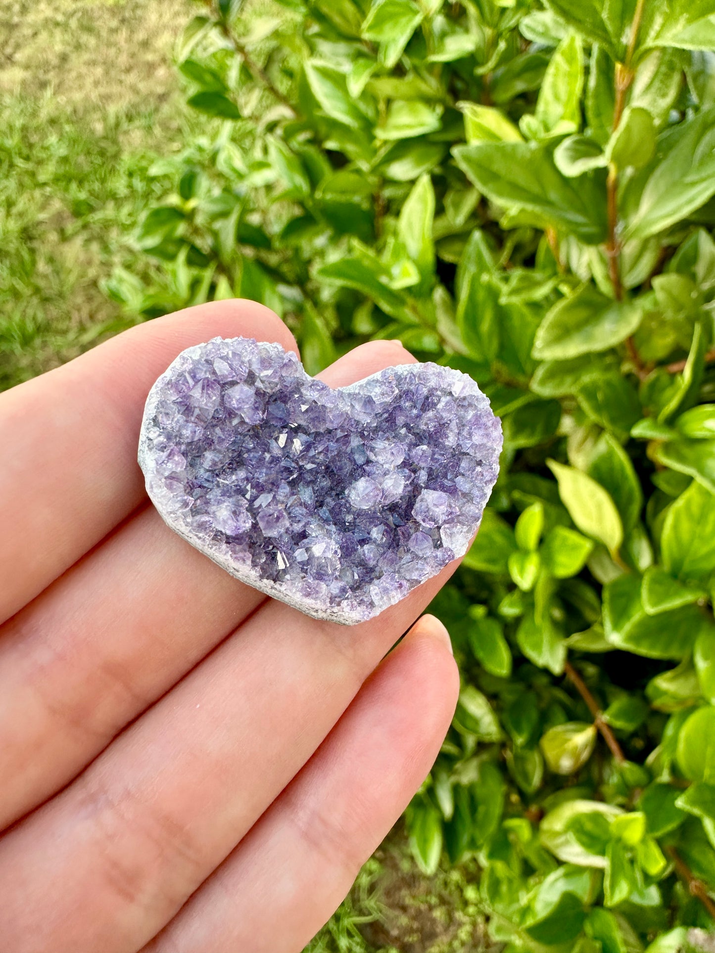 Uruguayan Amethyst Druzy Heart - Stunning Natural Gemstone, Perfect for Collectors and Home Decor, Radiant Purple Crystal Display