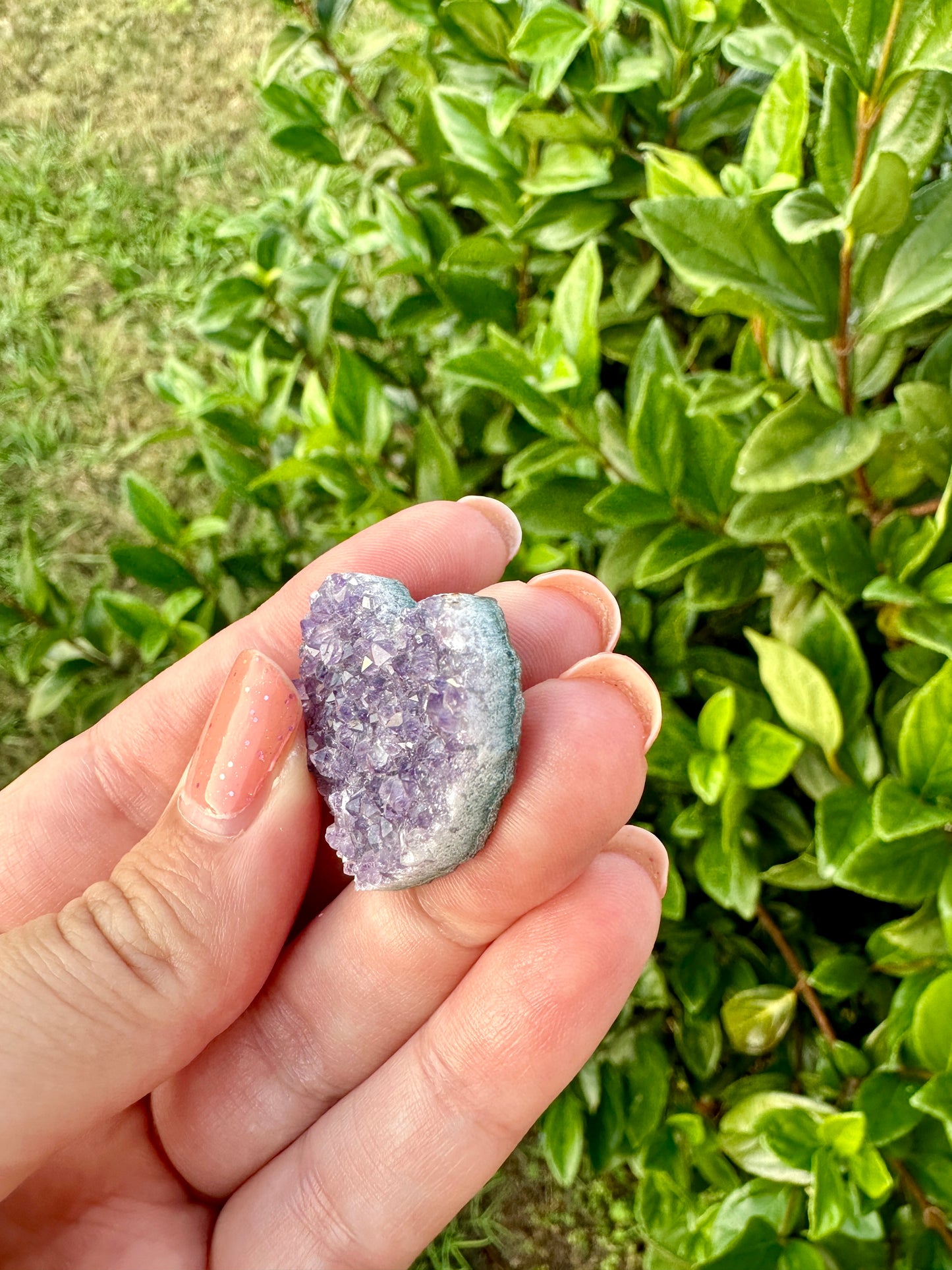 Uruguayan Amethyst Druzy Heart - Stunning Natural Gemstone, Perfect for Collectors and Home Decor, Radiant Purple Crystal Display