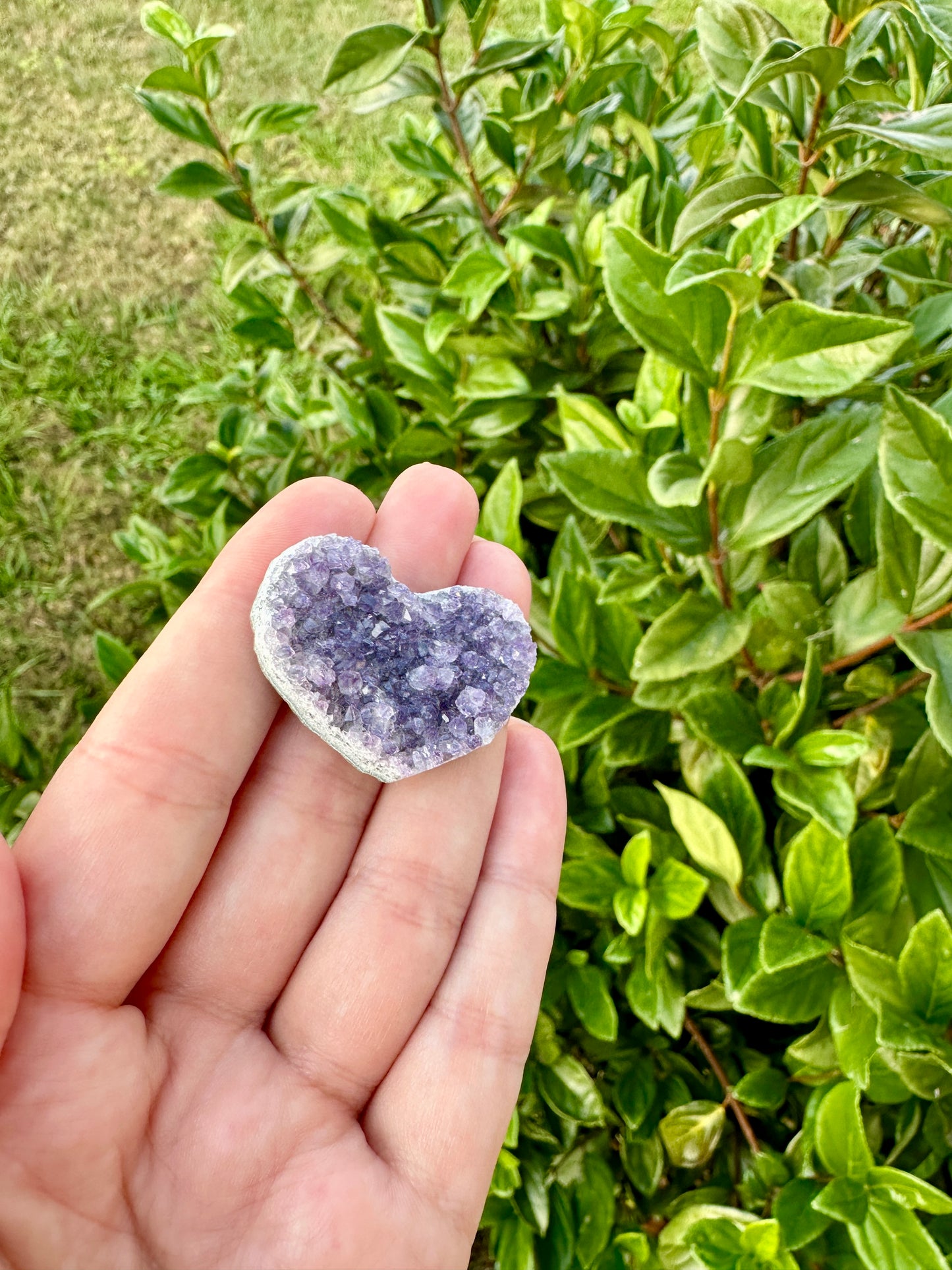 Uruguayan Amethyst Druzy Heart - Stunning Natural Gemstone, Perfect for Collectors and Home Decor, Radiant Purple Crystal Display