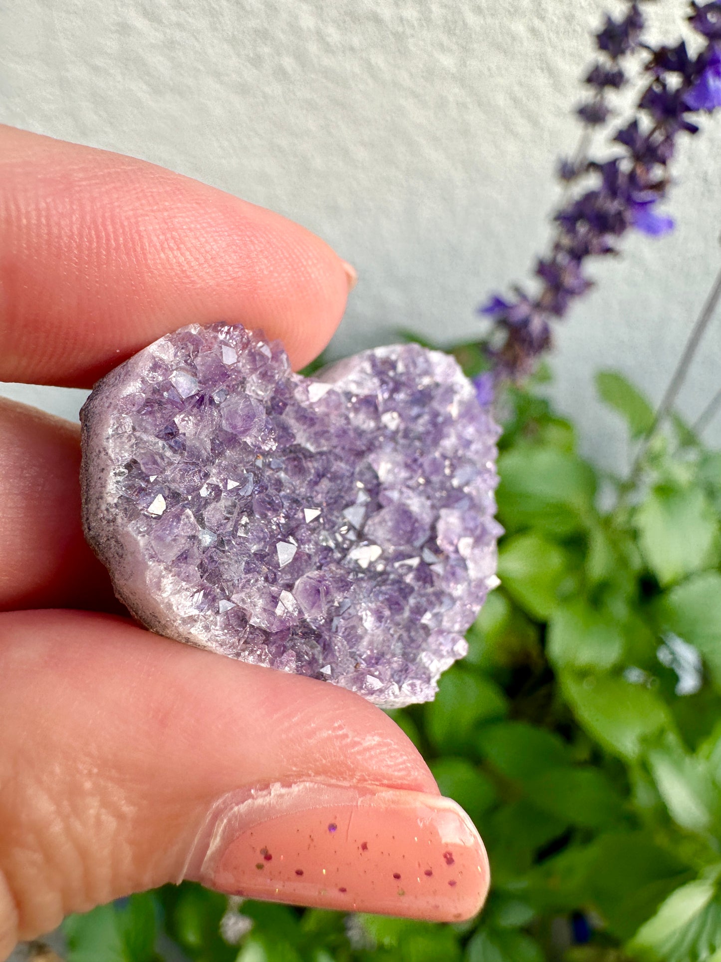 Uruguayan Amethyst Druzy Heart - Stunning Natural Gemstone, Perfect for Collectors and Home Decor, Radiant Purple Crystal Display
