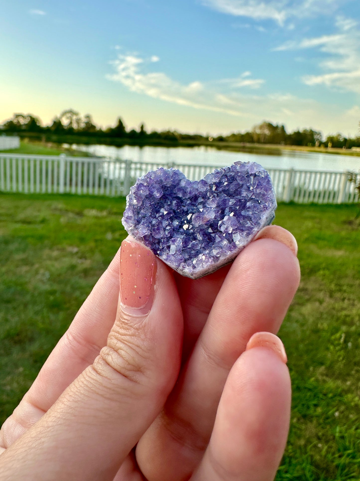 Uruguayan Amethyst Druzy Heart - Stunning Natural Gemstone, Perfect for Collectors and Home Decor, Radiant Purple Crystal Display