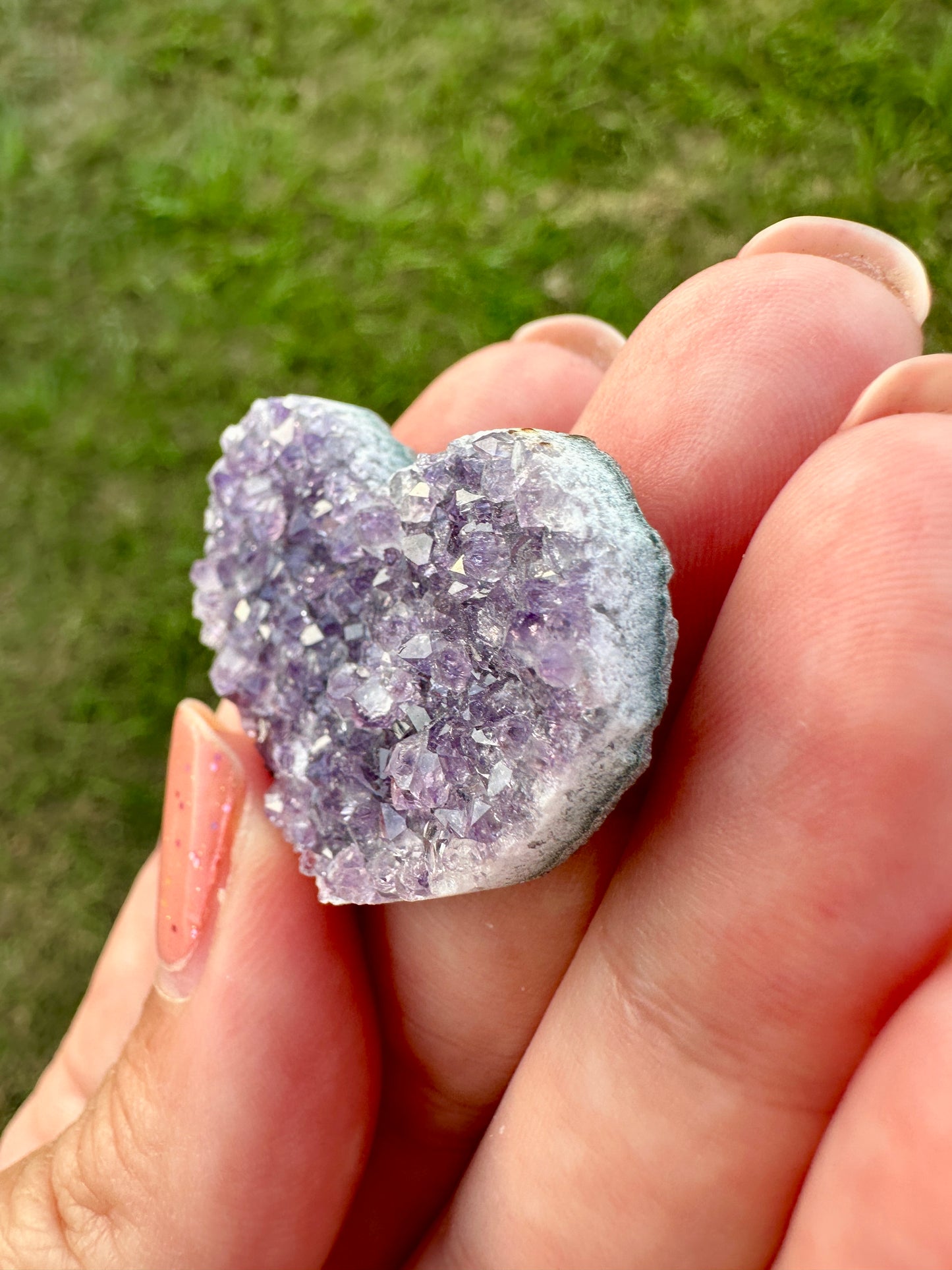 Uruguayan Amethyst Druzy Heart - Stunning Natural Gemstone, Perfect for Collectors and Home Decor, Radiant Purple Crystal Display