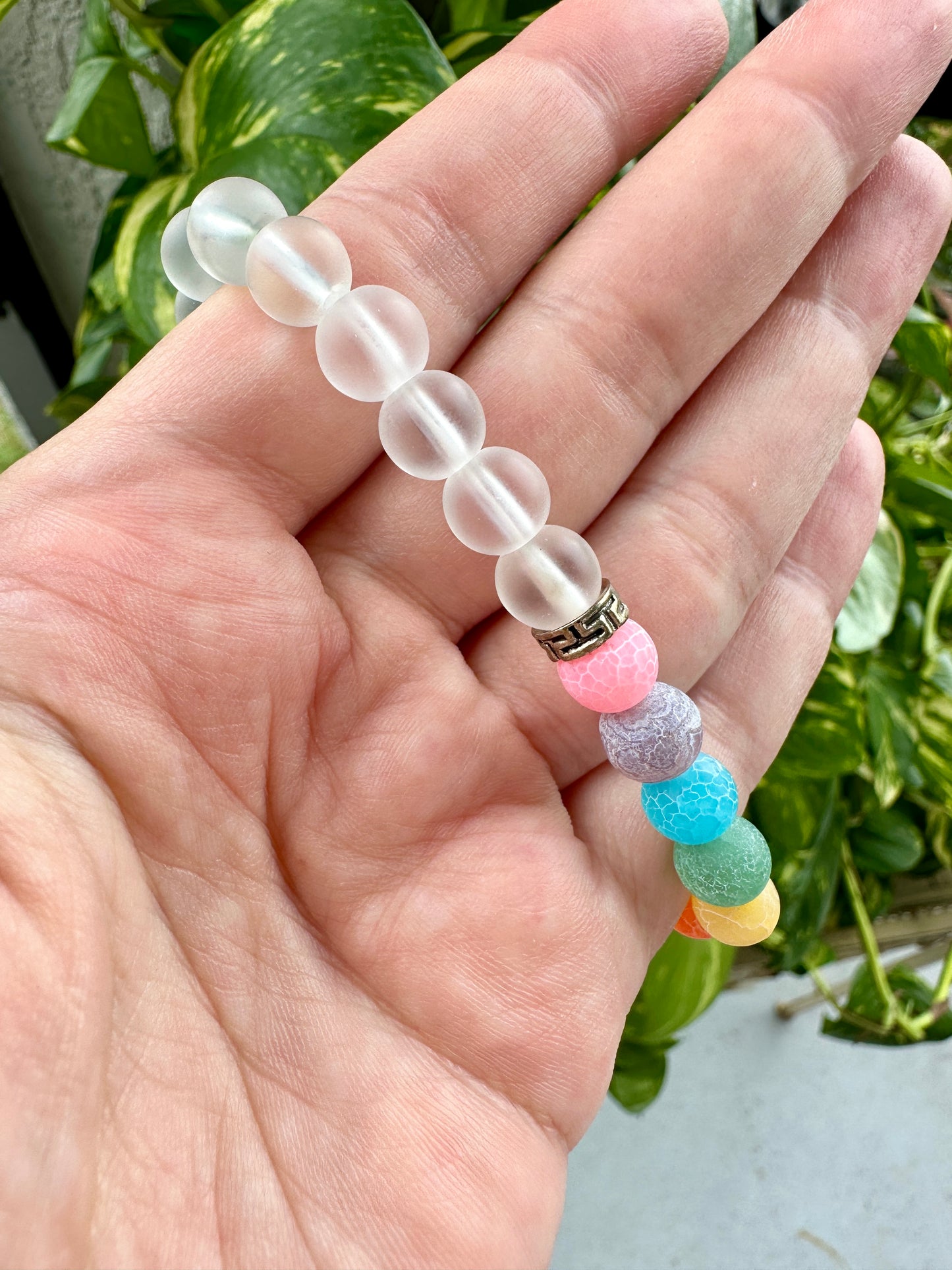 Frosted Chakra Beads Bracelet 8mm - Harmonizing Energy Jewelry for Balance and Meditation, Perfect Wellness Gift