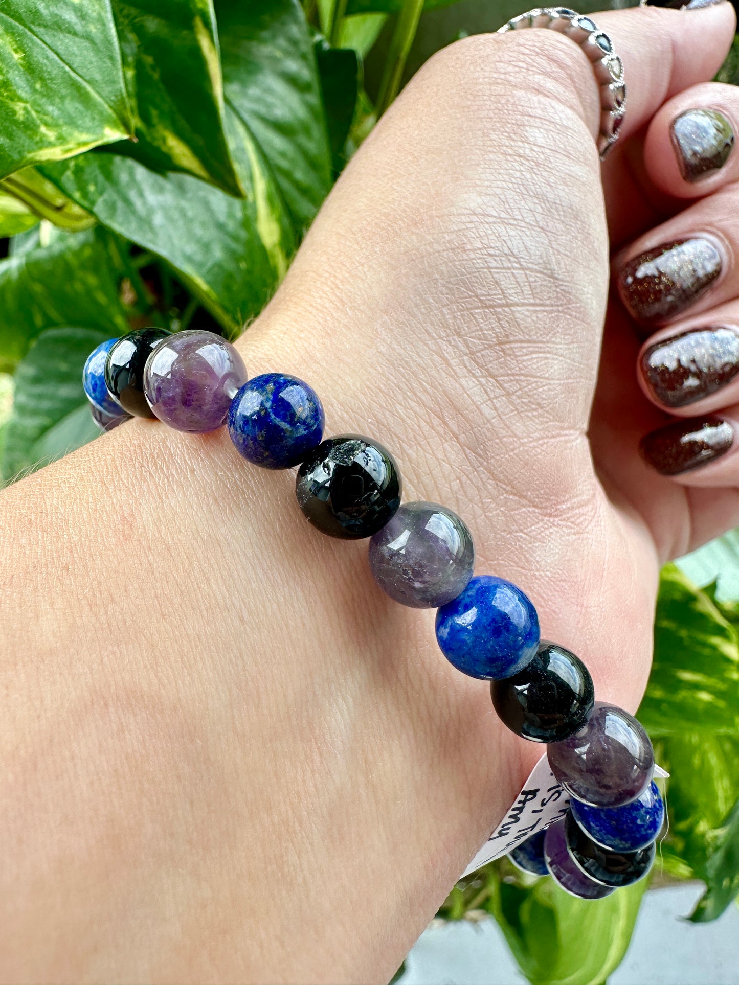 Lapis Lazuli, Tourmaline, Amethyst - Bracelet - 8mm
