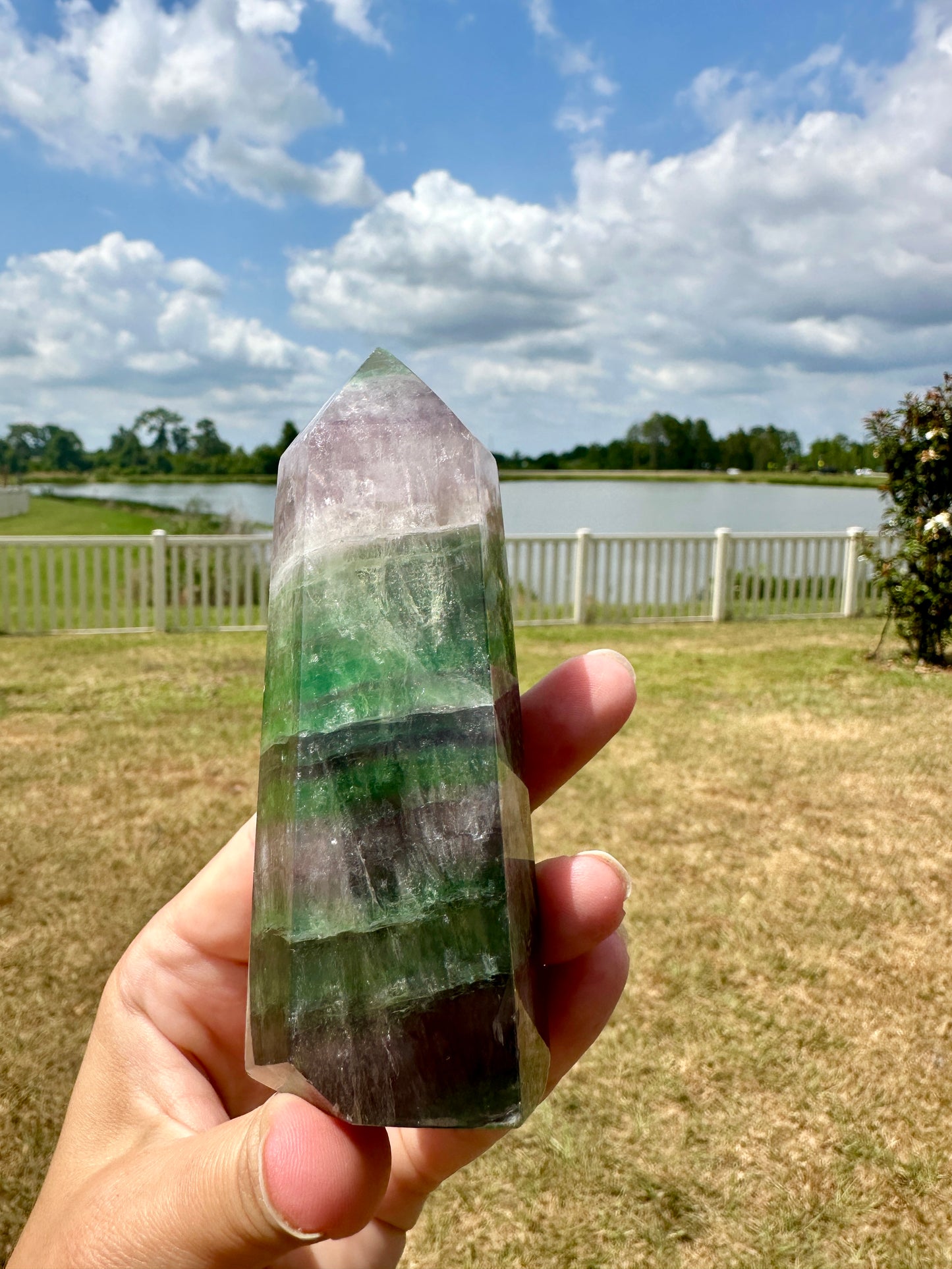 Fluorite Tower: Elevate Your Space with Healing Energies and Vibrant Color - A Must-Have for Meditation and Focus