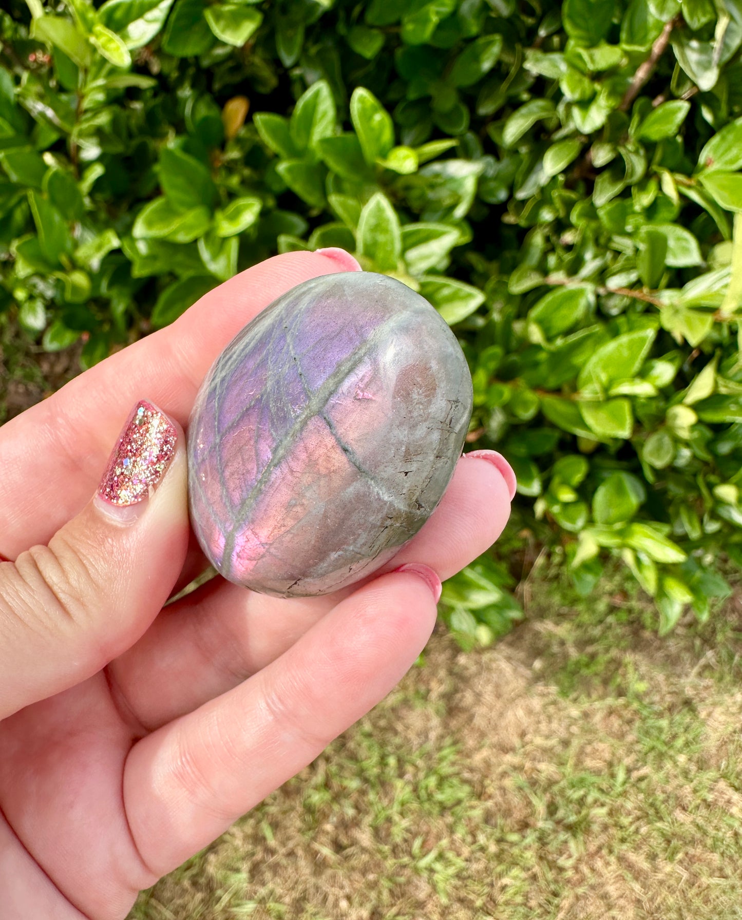 Labradorite Palm Stone for Intuition and Protection - Enhance Your Spiritual Journey with This Mystical Crystal, Ideal for Energy Work