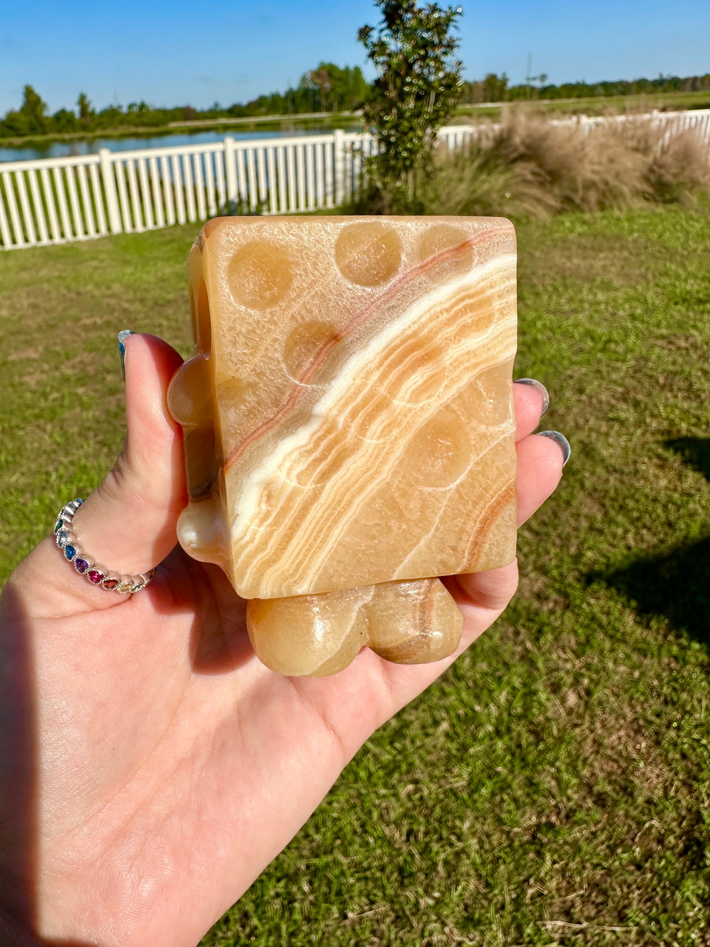Yellow Calcite - Sponge Bob