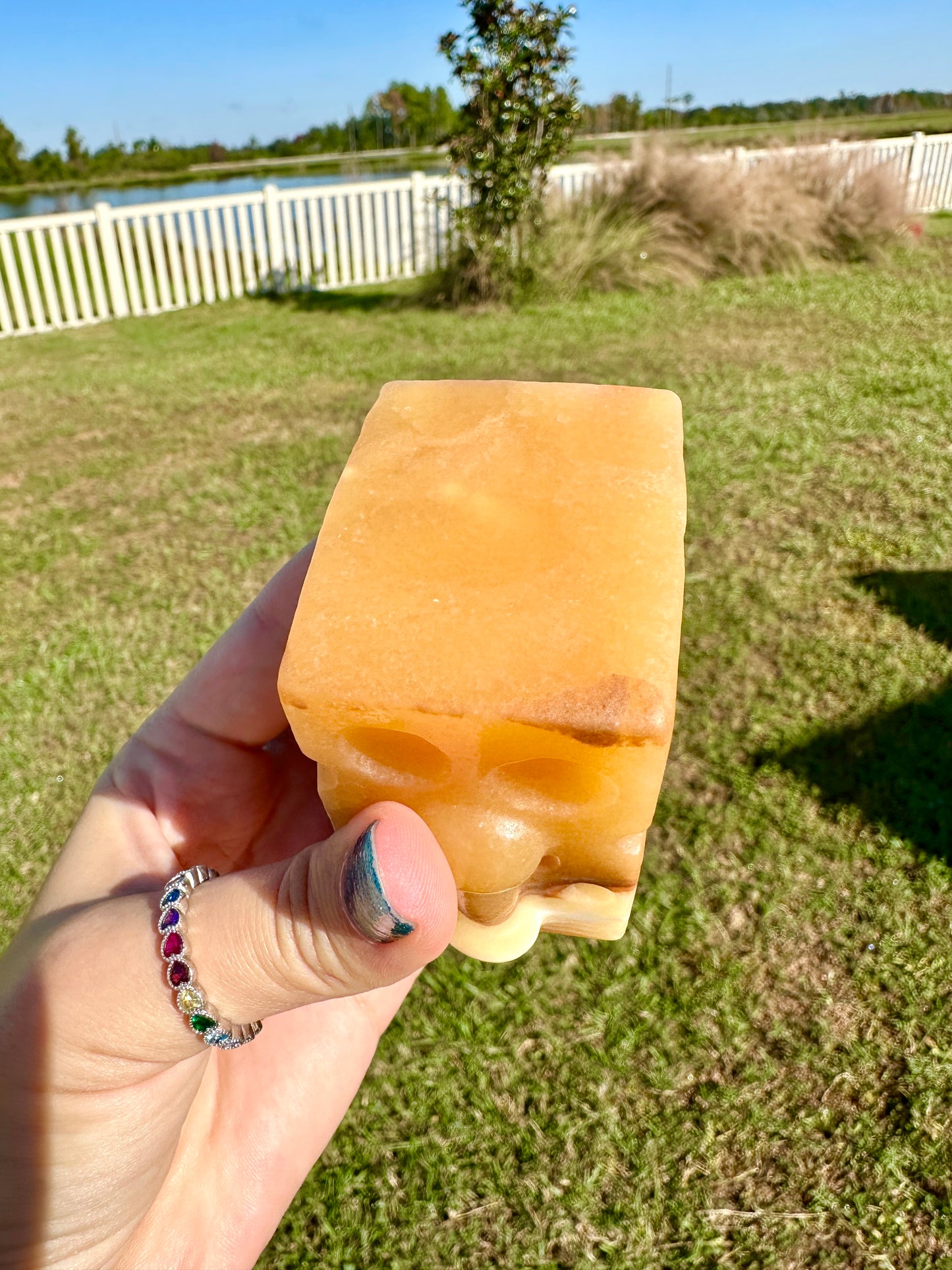 Yellow Calcite - Sponge Bob