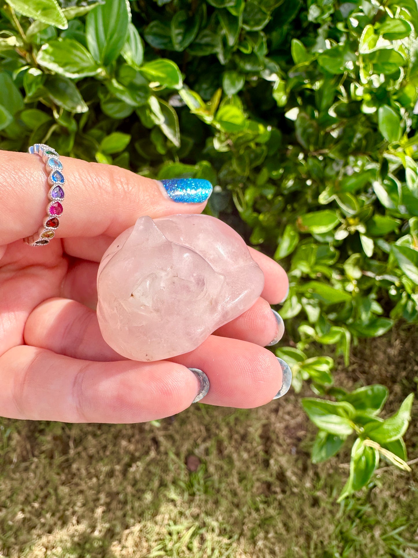Rose Quartz - Sleeping Cat