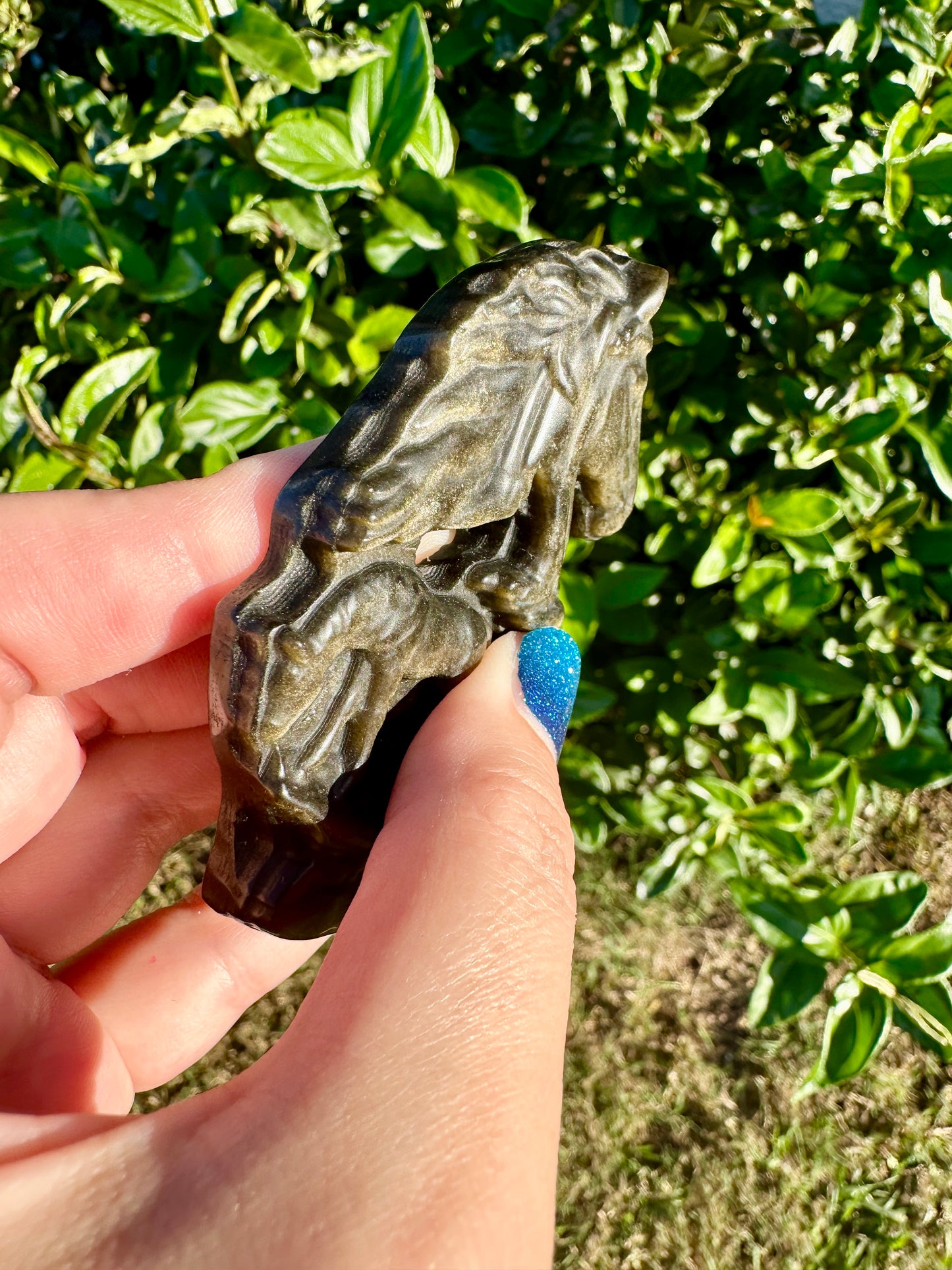 Golden Sheen Obsidian - Horse