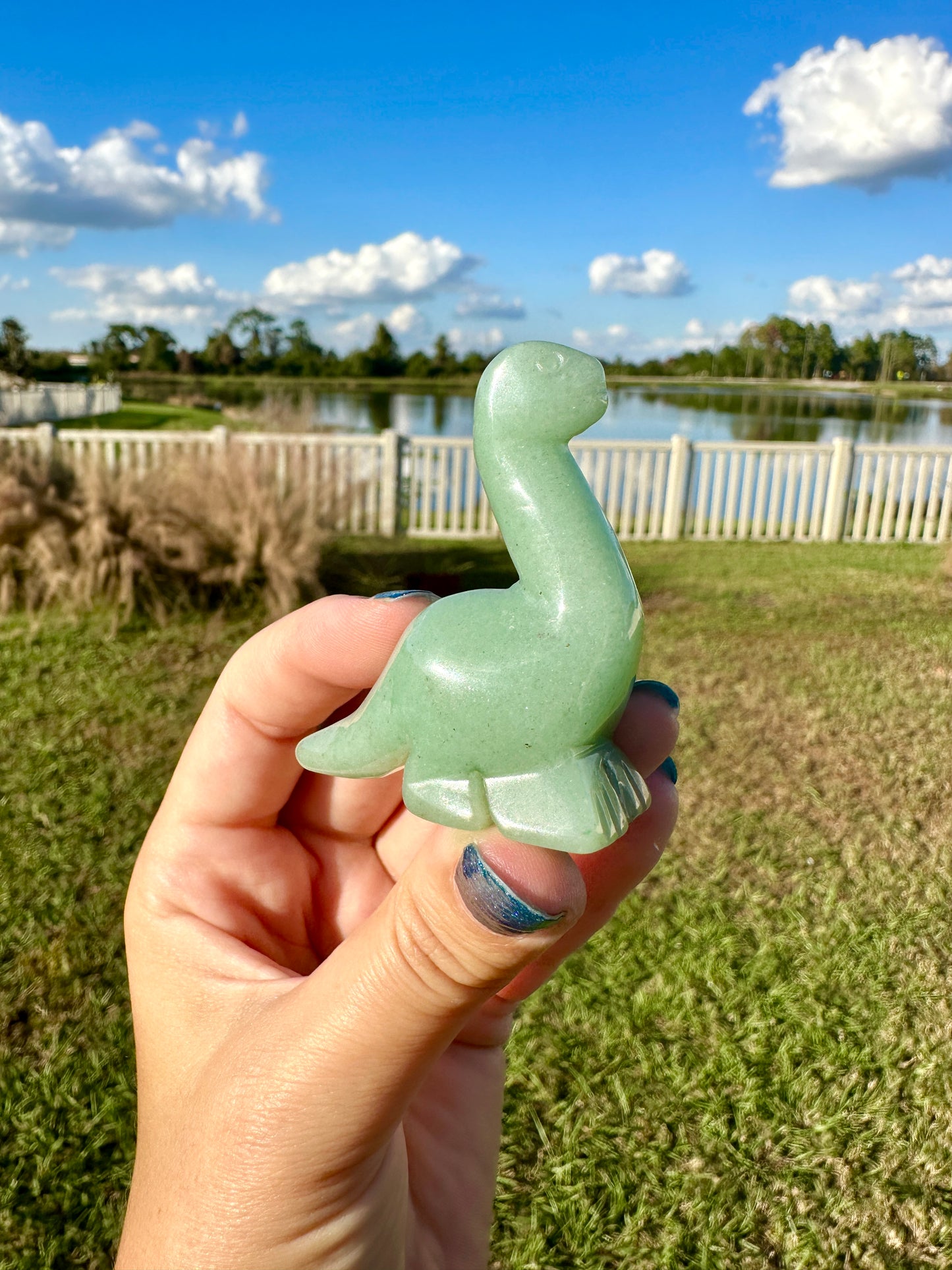 Green Aventurine Dinosaur Carving: Unique Decor Piece for Luck & Growth, Perfect for Collectors and Enthusiasts of Natural Healing