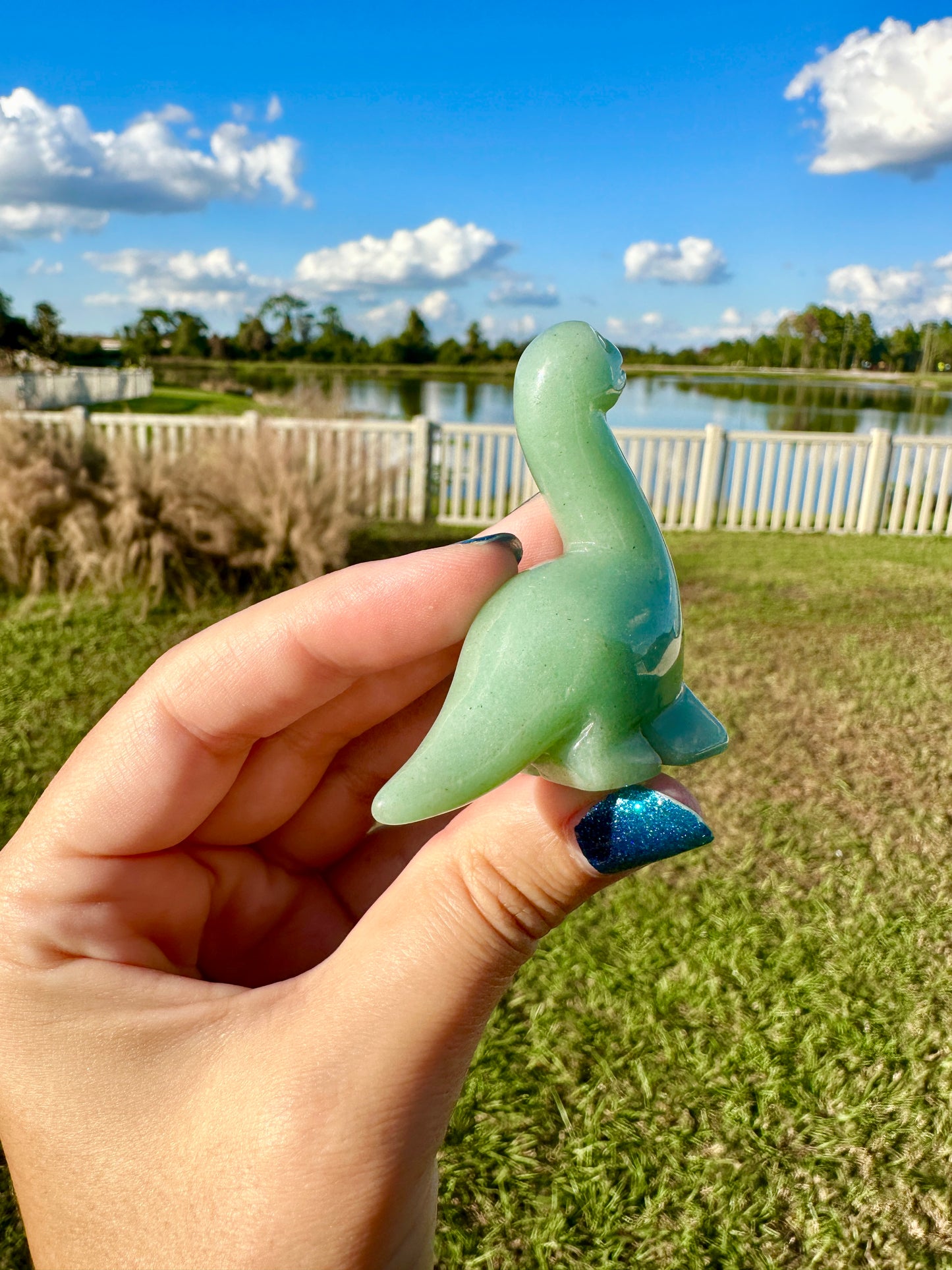 Green Aventurine Dinosaur Carving: Unique Decor Piece for Luck & Growth, Perfect for Collectors and Enthusiasts of Natural Healing