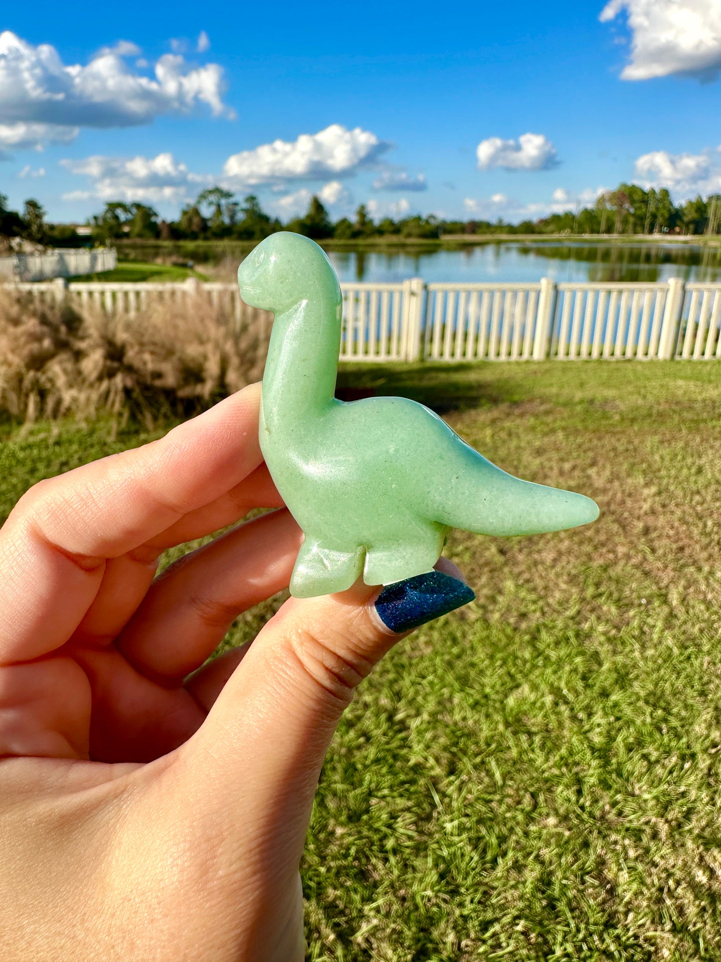 Green Aventurine Dinosaur Carving: Unique Decor Piece for Luck & Growth, Perfect for Collectors and Enthusiasts of Natural Healing